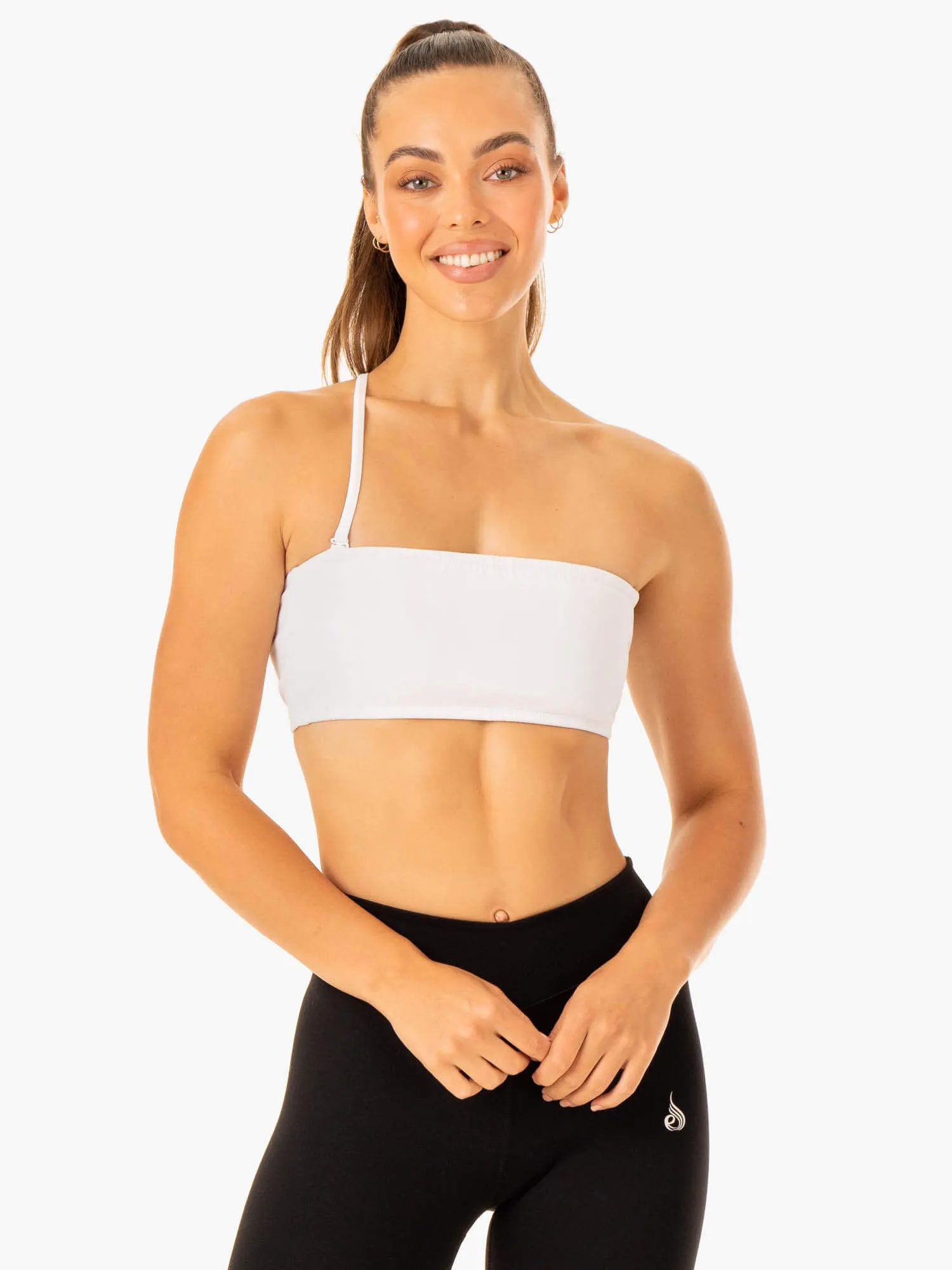 Convertible Bandeau Sports Bra - White