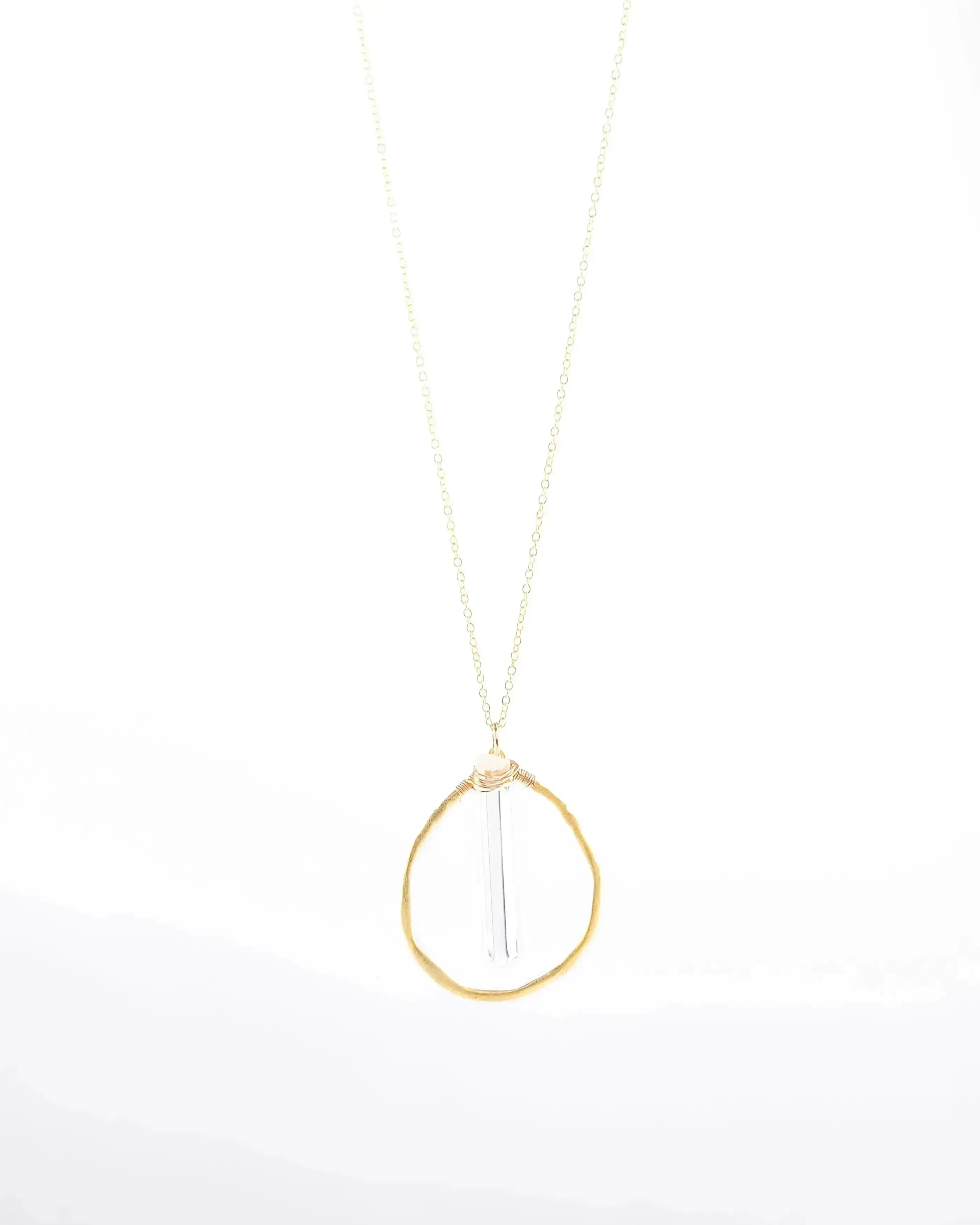 Crystal Quartz Vermeil Necklace