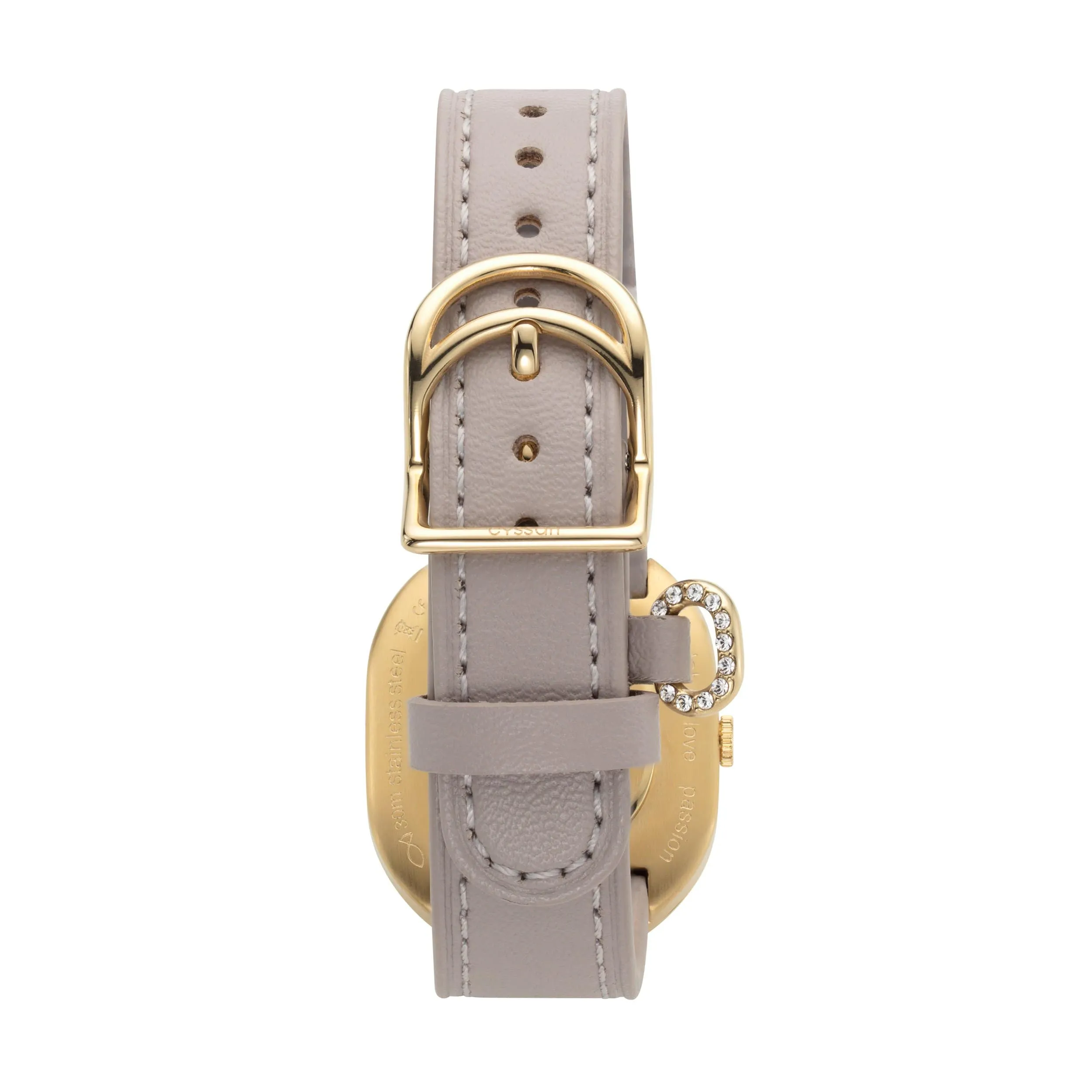 CYS5 Watch with White, Gold & Champagne Dial | Sand Vegan Leather Strap