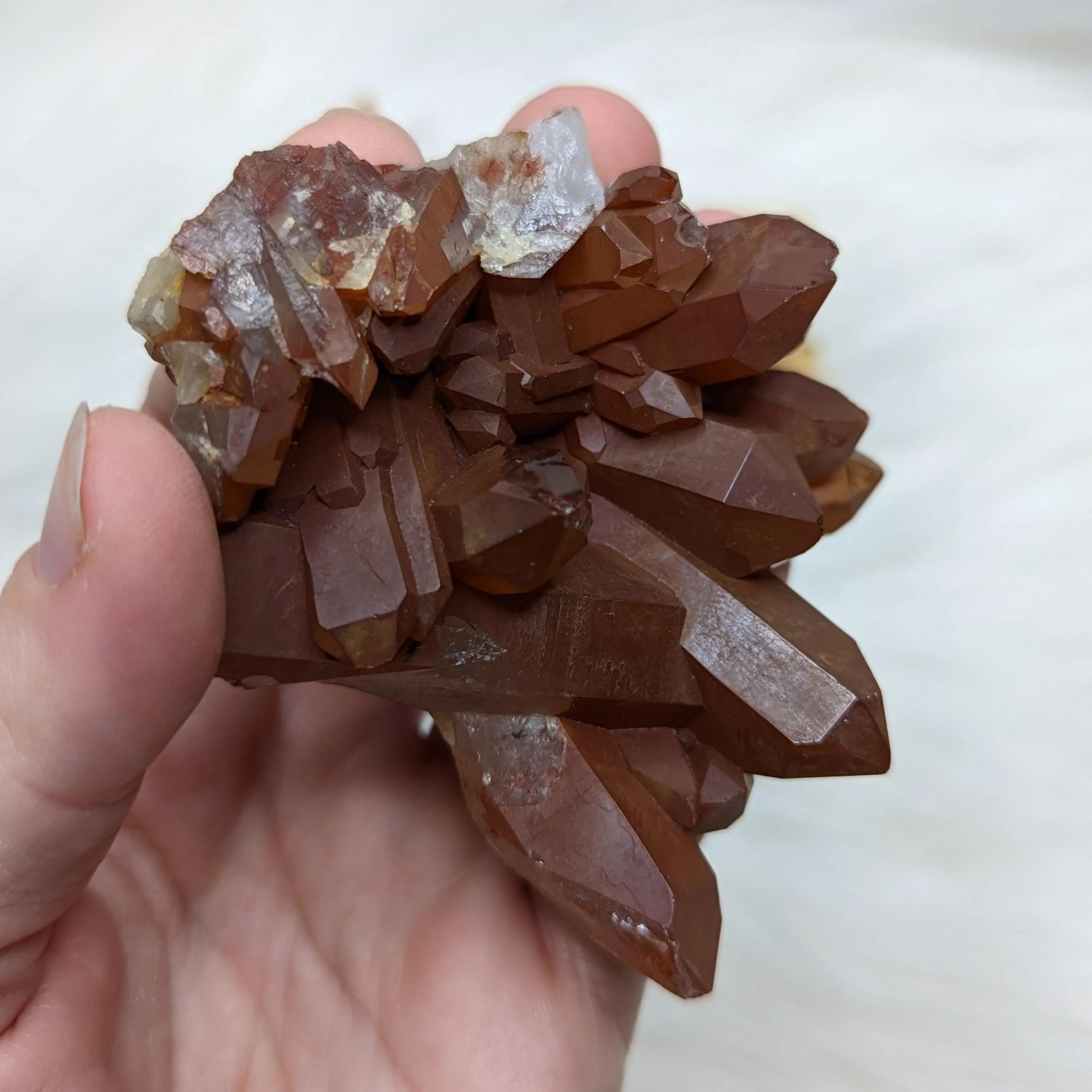 Dark Tangerine Quartz Cluster ~ Sacral Chakra Healing ~ Inner Child Healing