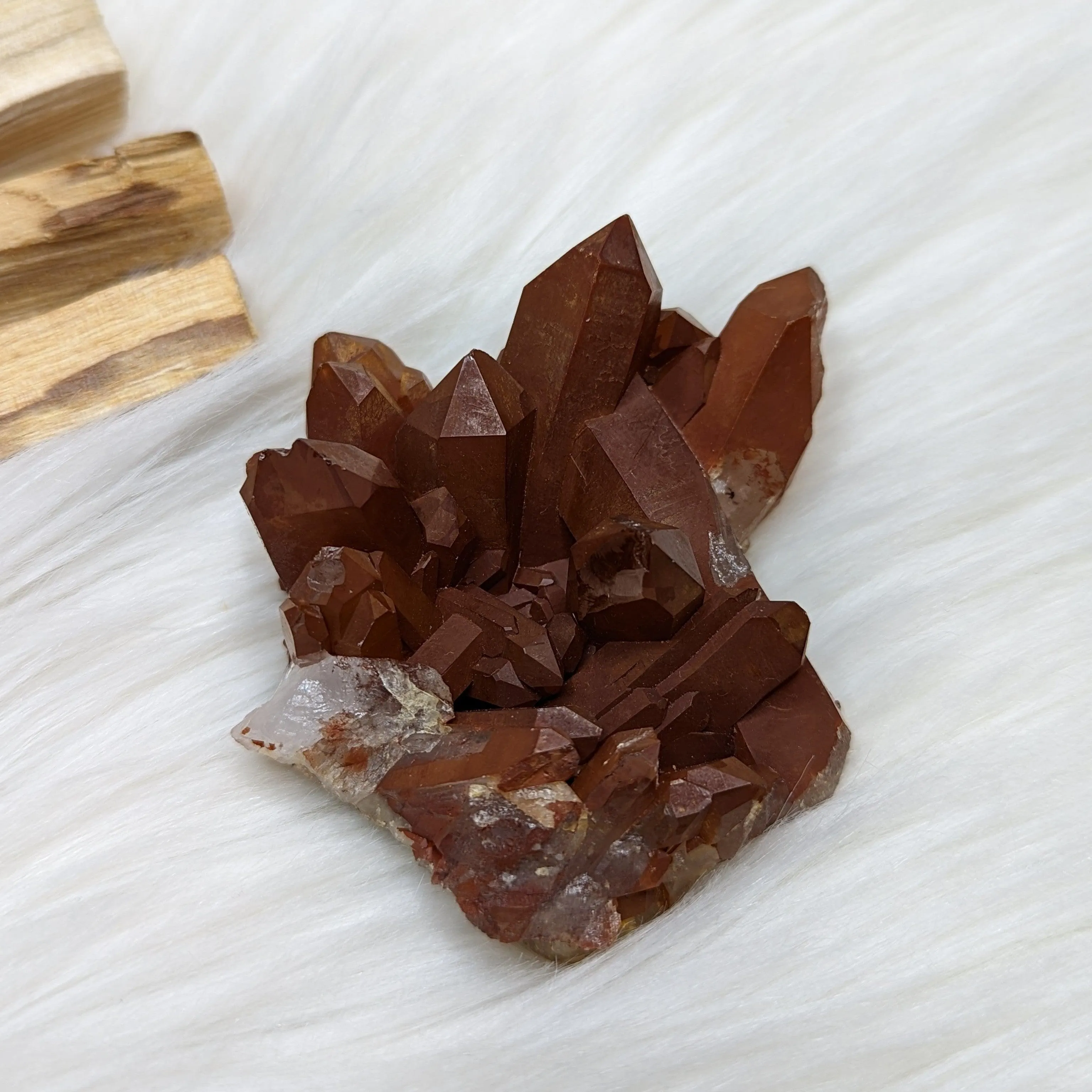 Dark Tangerine Quartz Cluster ~ Sacral Chakra Healing ~ Inner Child Healing