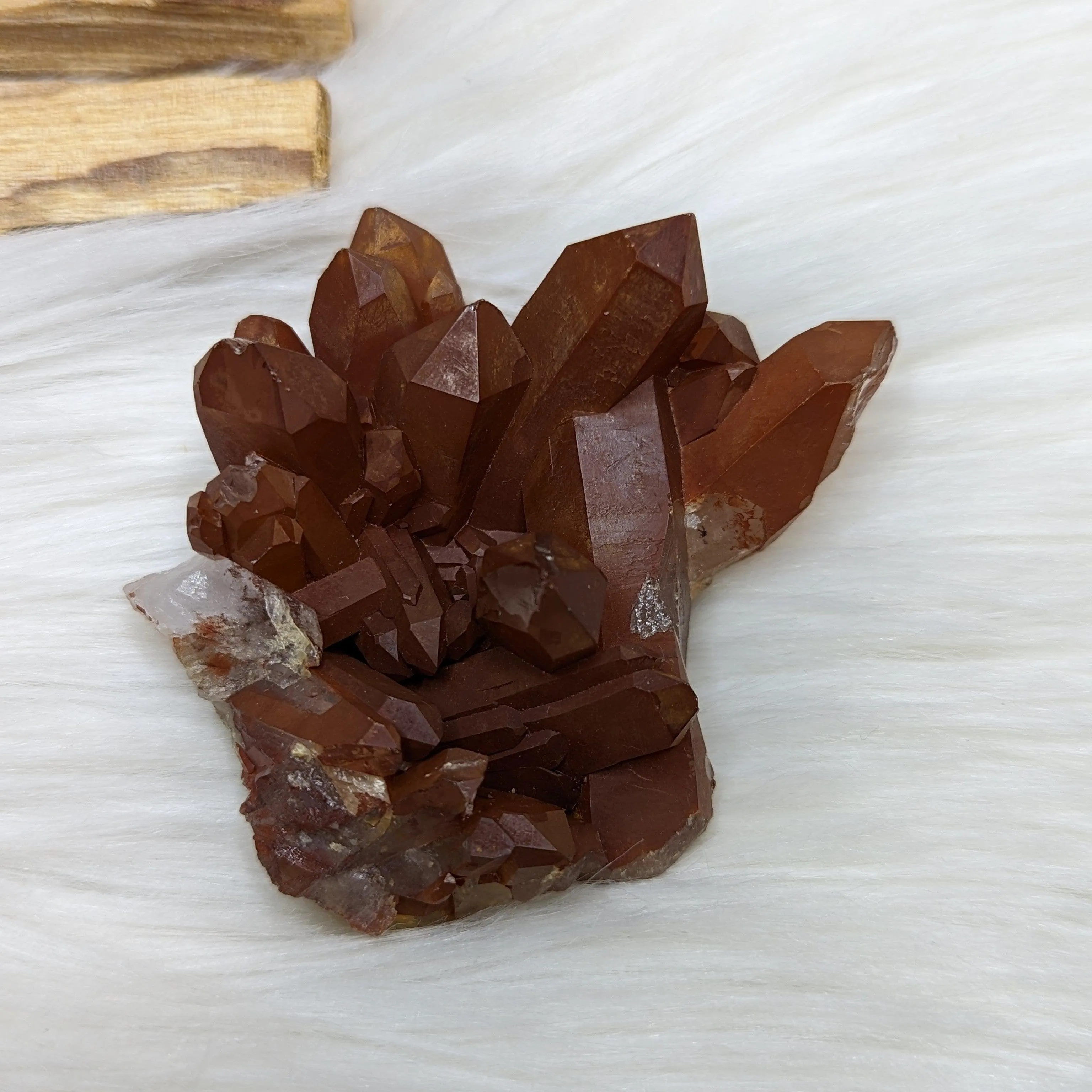 Dark Tangerine Quartz Cluster ~ Sacral Chakra Healing ~ Inner Child Healing