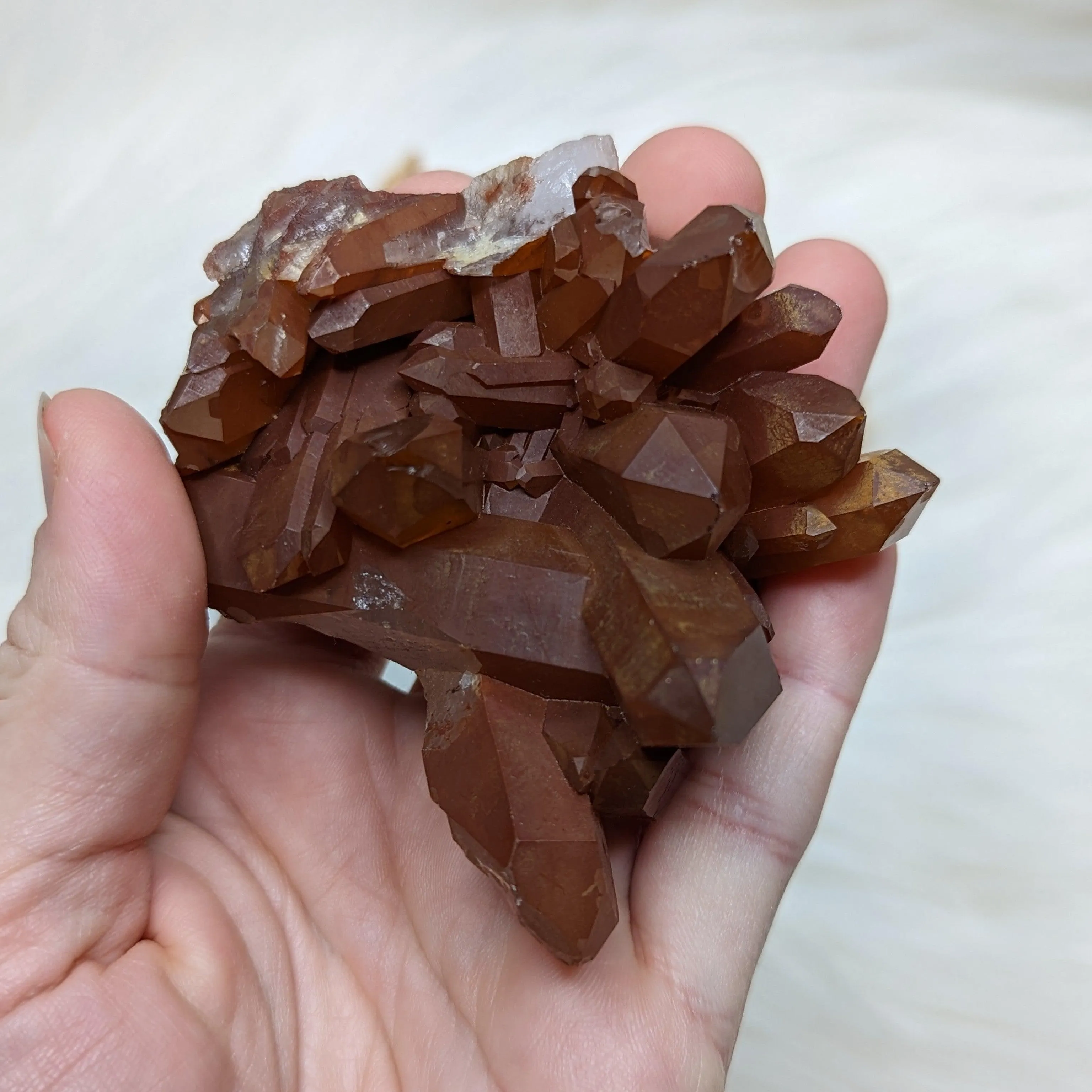 Dark Tangerine Quartz Cluster ~ Sacral Chakra Healing ~ Inner Child Healing