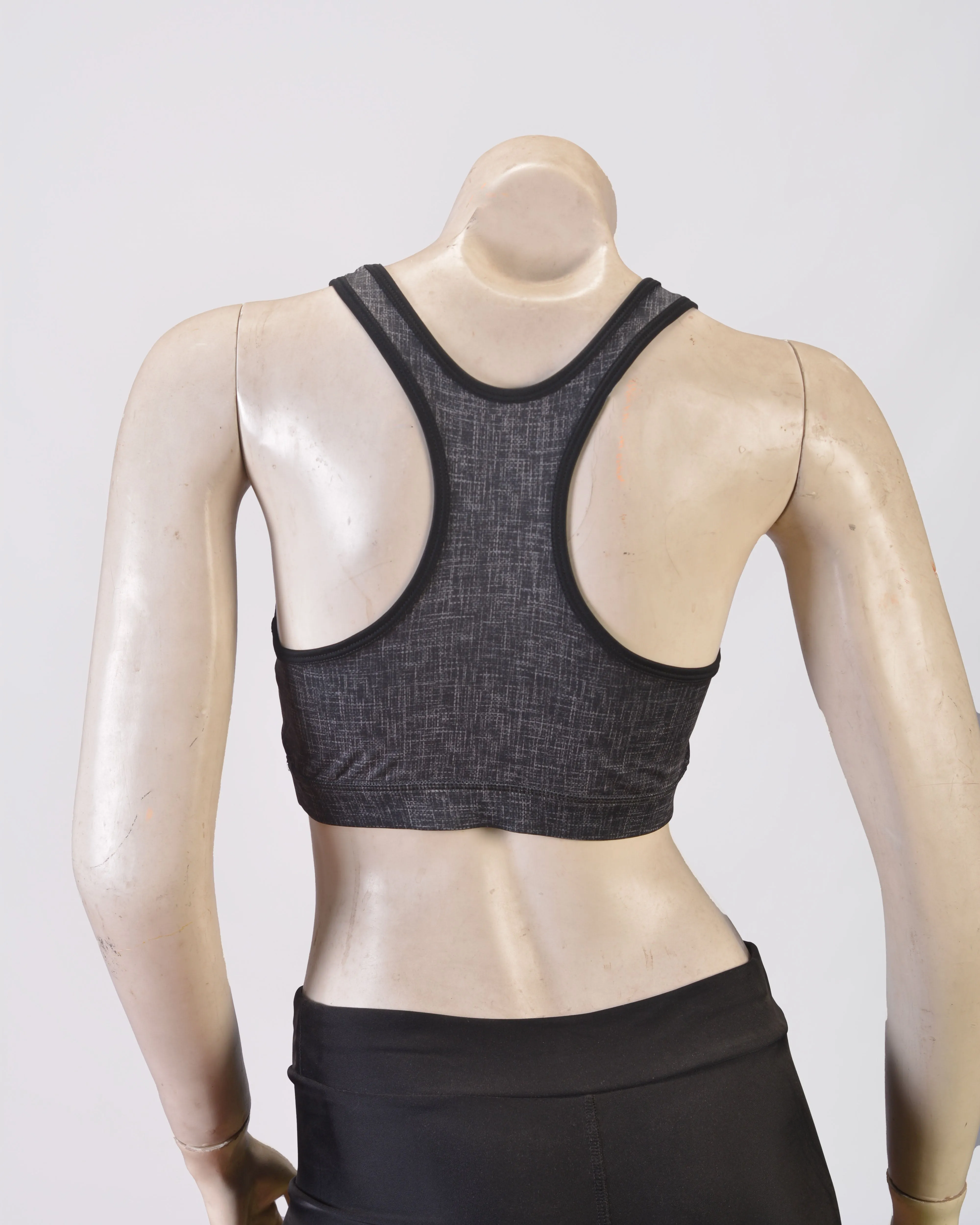 Elle Sports padded Bra Black With Mesh