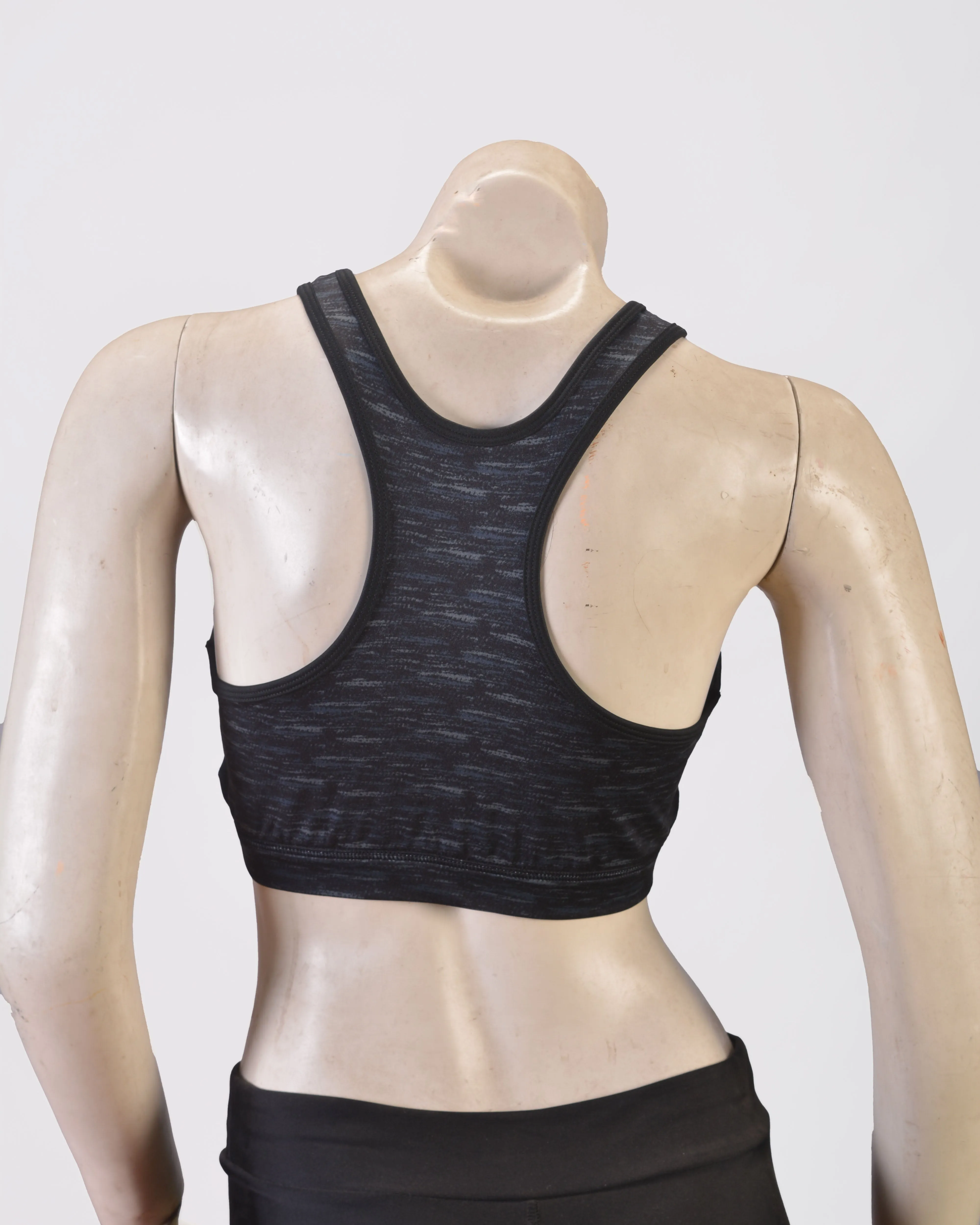 Elle Sports padded Bra Ptinted With Mesh