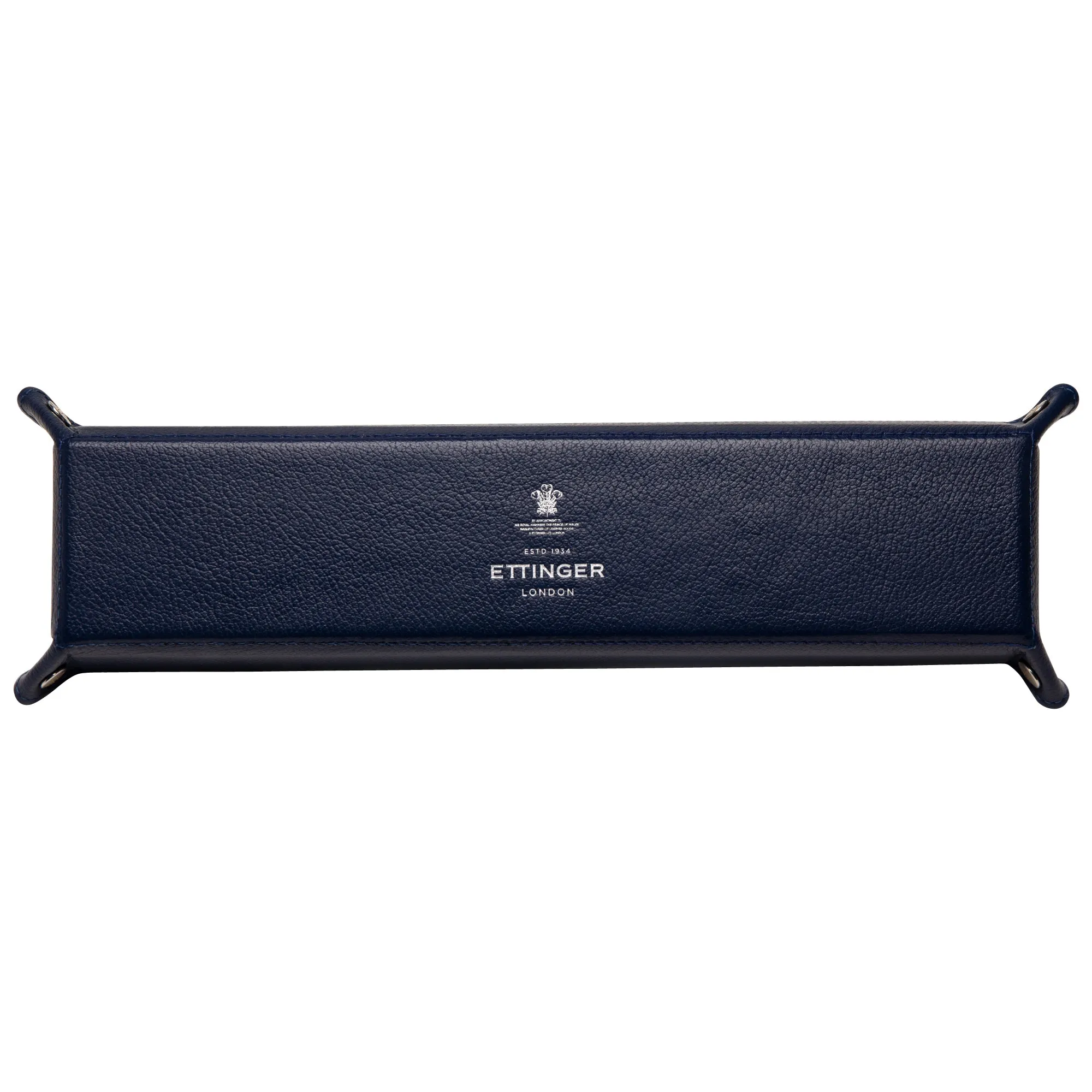 Ettinger Marine Blue Capra Leather Oblong Travel Tray