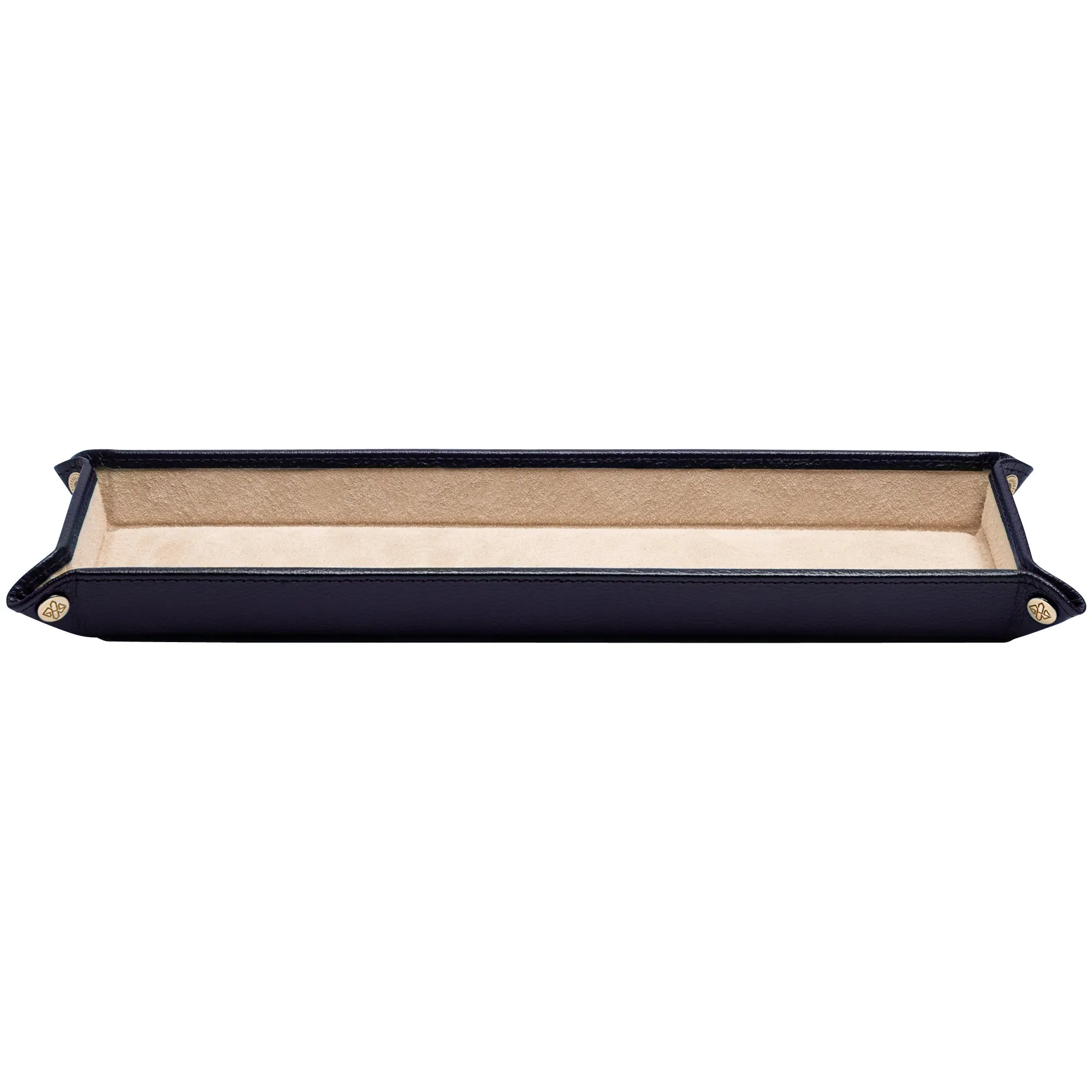 Ettinger Marine Blue Capra Leather Oblong Travel Tray