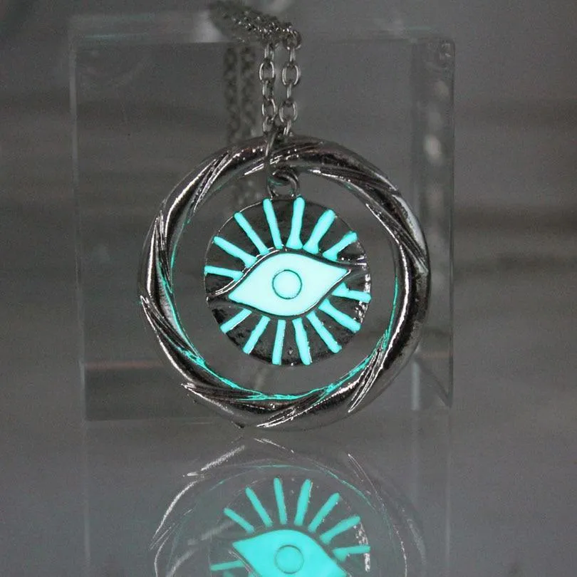 Glow In The Dark Eye Of Providence Necklace