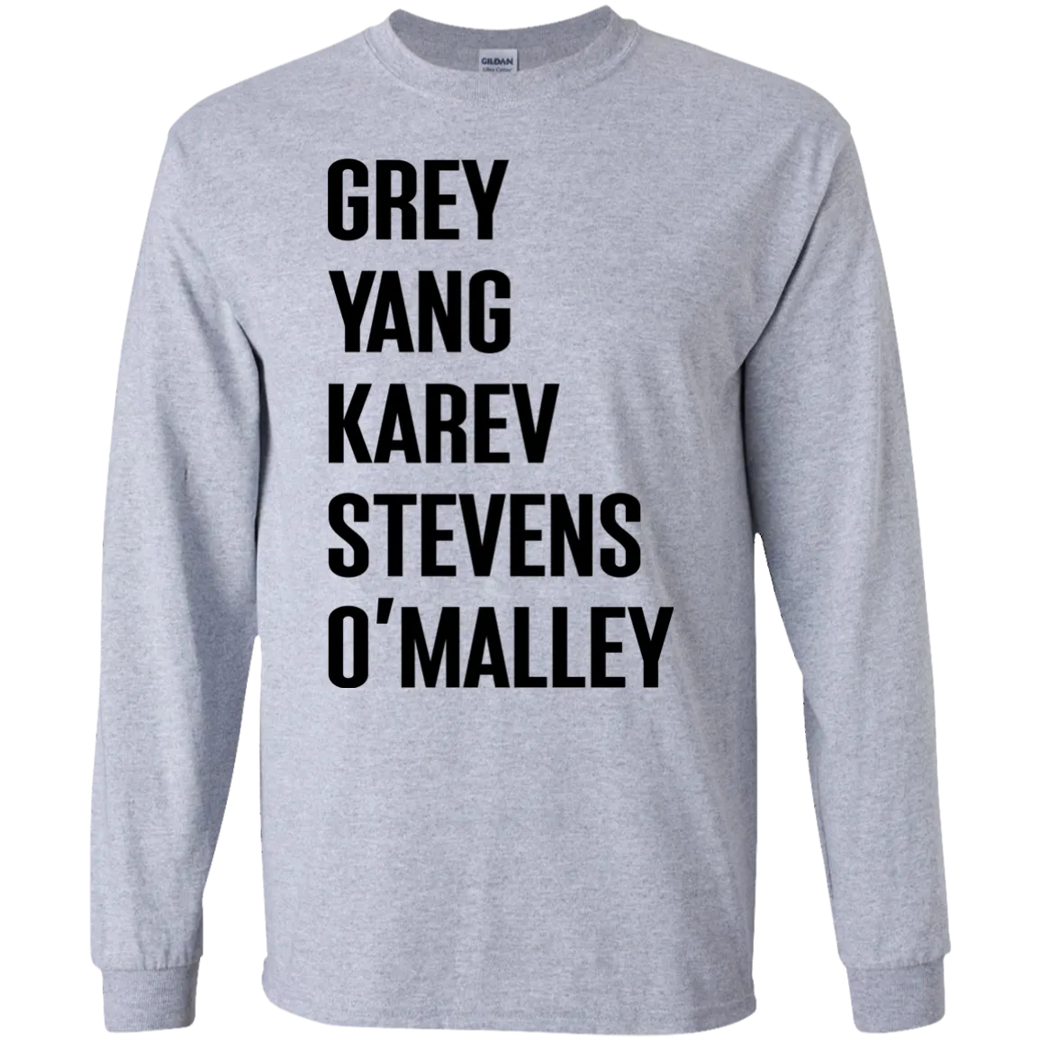 Greys Anatomy Sweater: Grey Yang Karev Stevens O'Malley