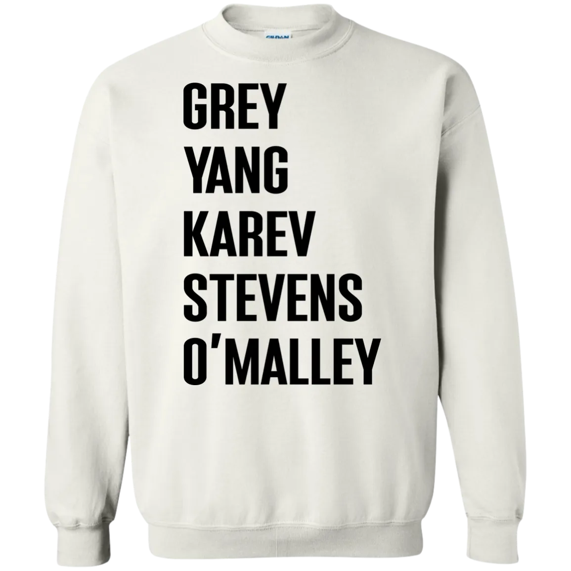 Greys Anatomy Sweater: Grey Yang Karev Stevens O'Malley