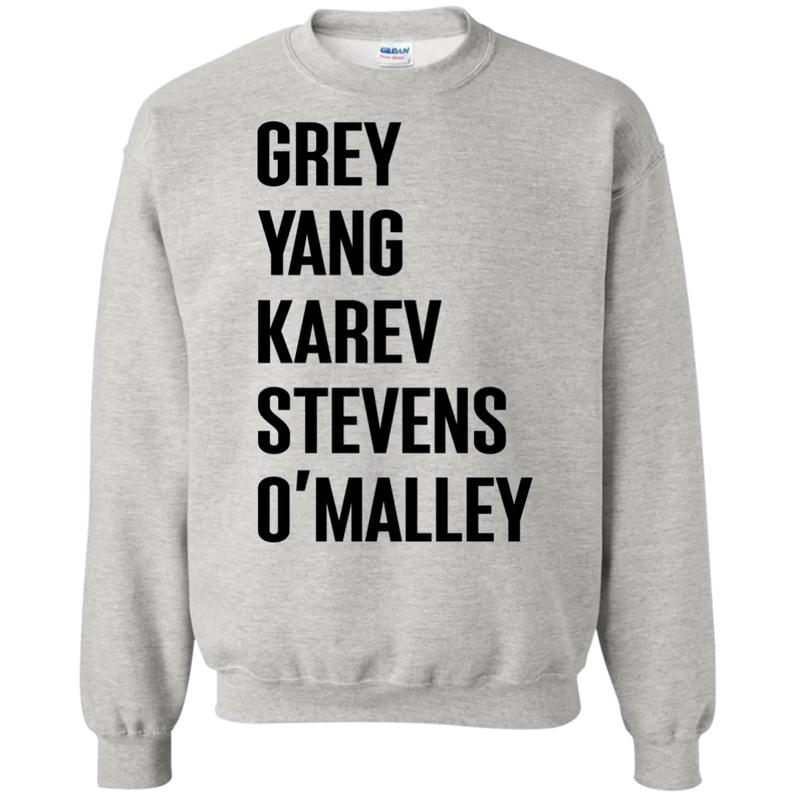 Greys Anatomy Sweater: Grey Yang Karev Stevens O'Malley