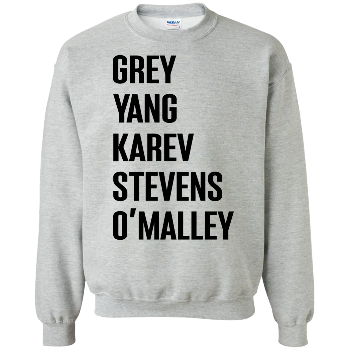 Greys Anatomy Sweater: Grey Yang Karev Stevens O'Malley