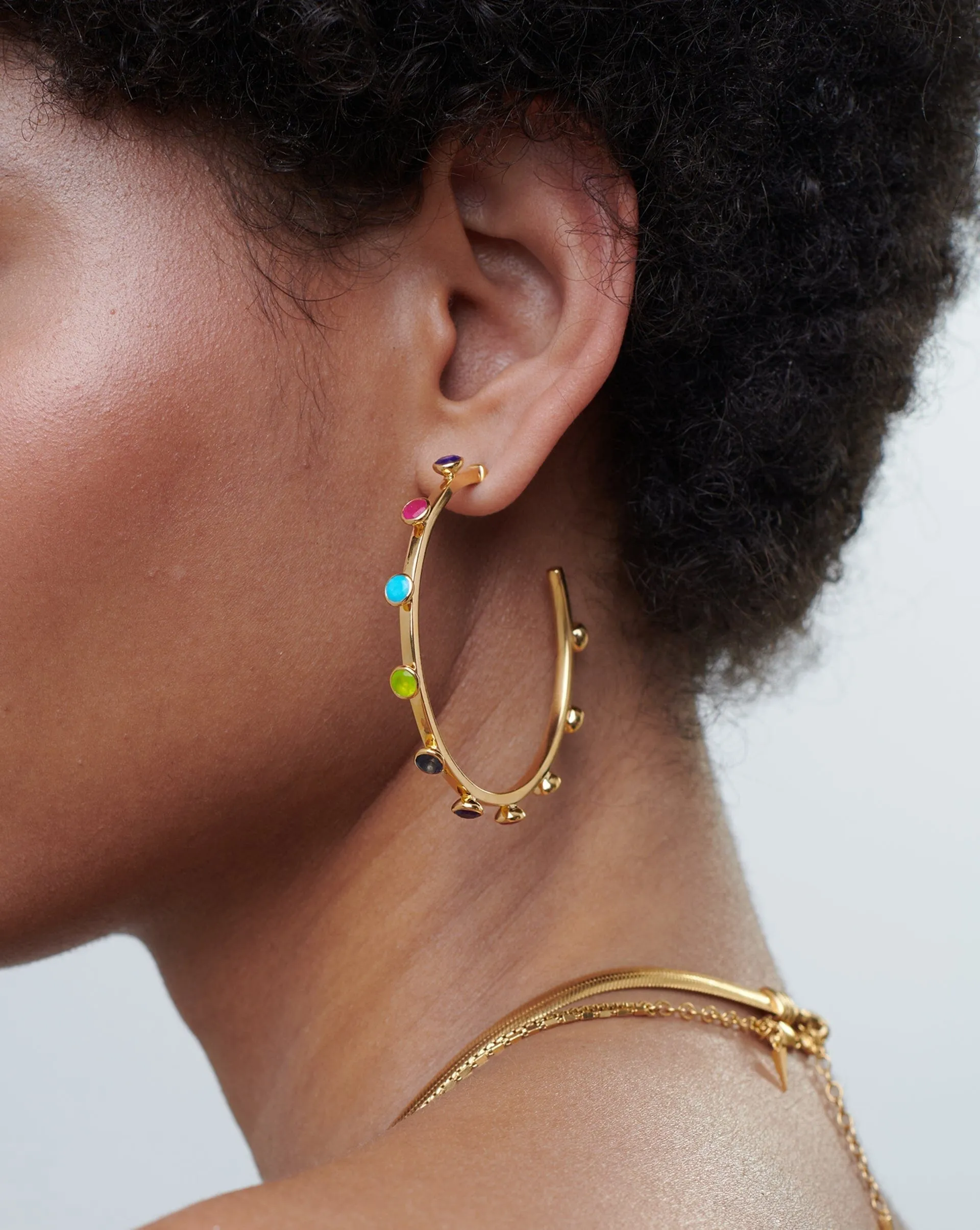 Hot Rox Large Hoop Earrings