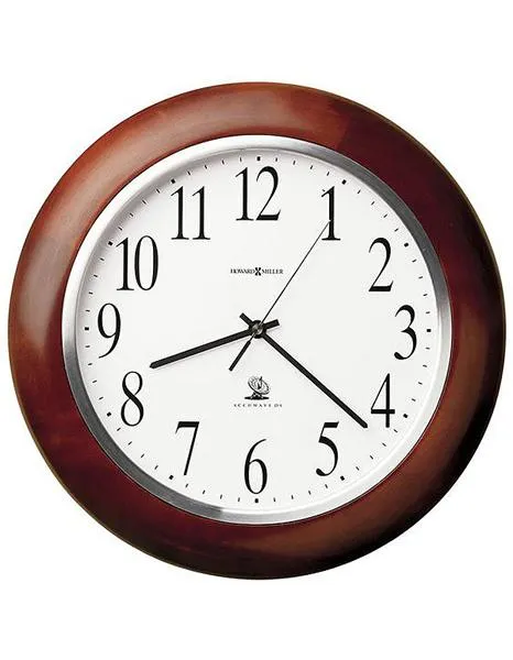 Howard Miller Murrow Accuwave DS Radio-Controlled Wall Clock - White Dial