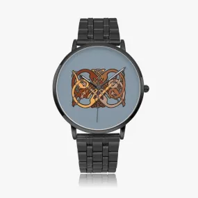 Instafamous Steel Strap Quartz watch - Celtic graphic style