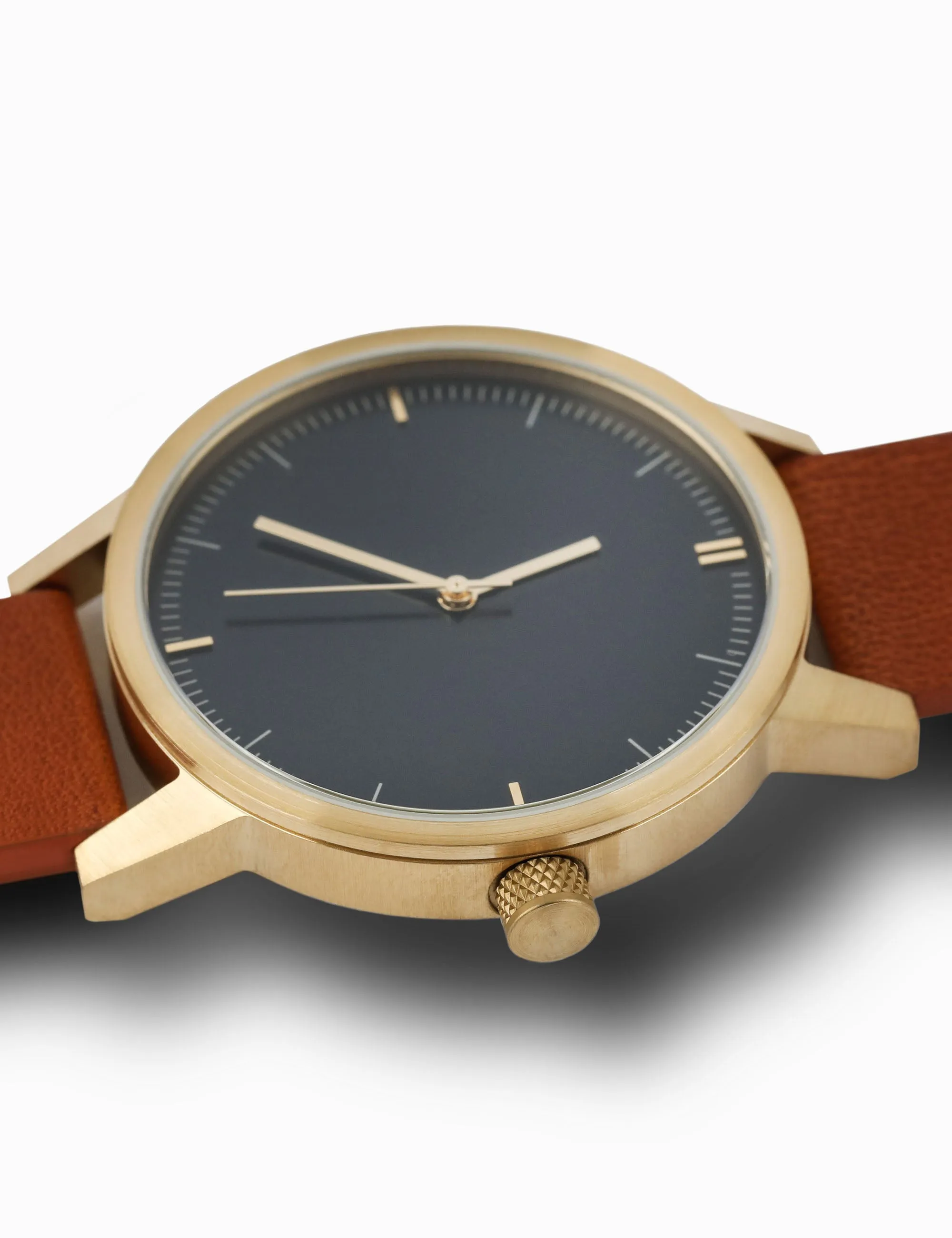 Kent 38mm Watch - Gold/Navy/Tan