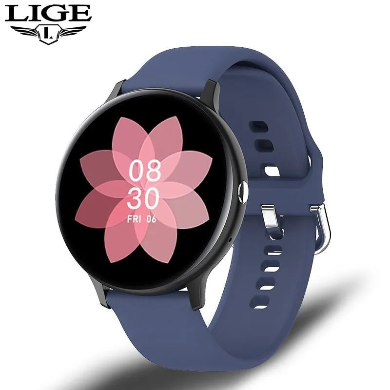 LIGE  Bluetooth Answer Call Smart Watch Men Full Touch Dial Call Fitness Tracker IP68 Waterproof 5G ROM Smartwatch for xiaomi