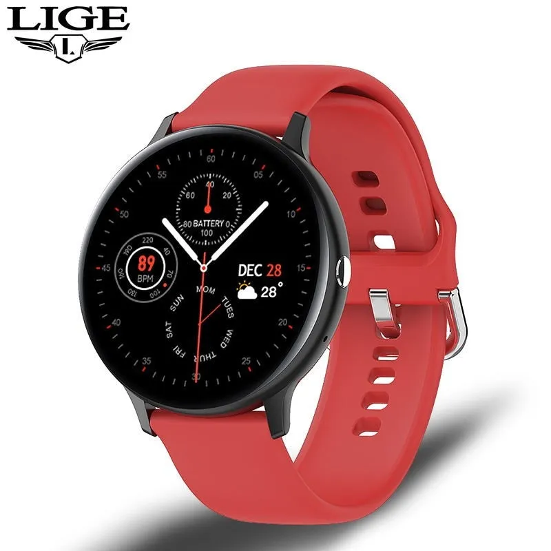 LIGE  Bluetooth Answer Call Smart Watch Men Full Touch Dial Call Fitness Tracker IP68 Waterproof 5G ROM Smartwatch for xiaomi