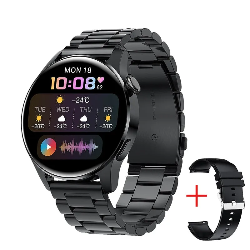 LIGE New Bluetooth Call Smart Watch Men Full Touch Sport Fitness Watches Waterproof Heart Rate Steel Band Smartwatch Android iOS