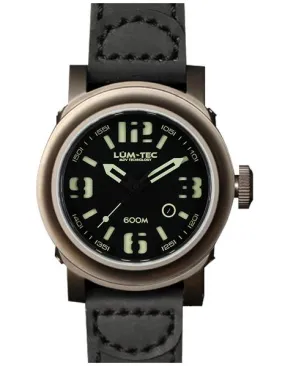 Lum-Tec Mens Abyss Automatic - Black Dial & Strap - Date - 600m