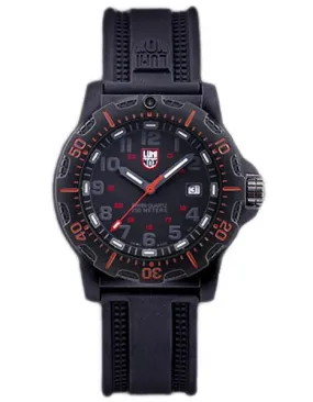 Luminox Mens Black Ops Carbon Watch - Black Dial - Black Rubber Strap