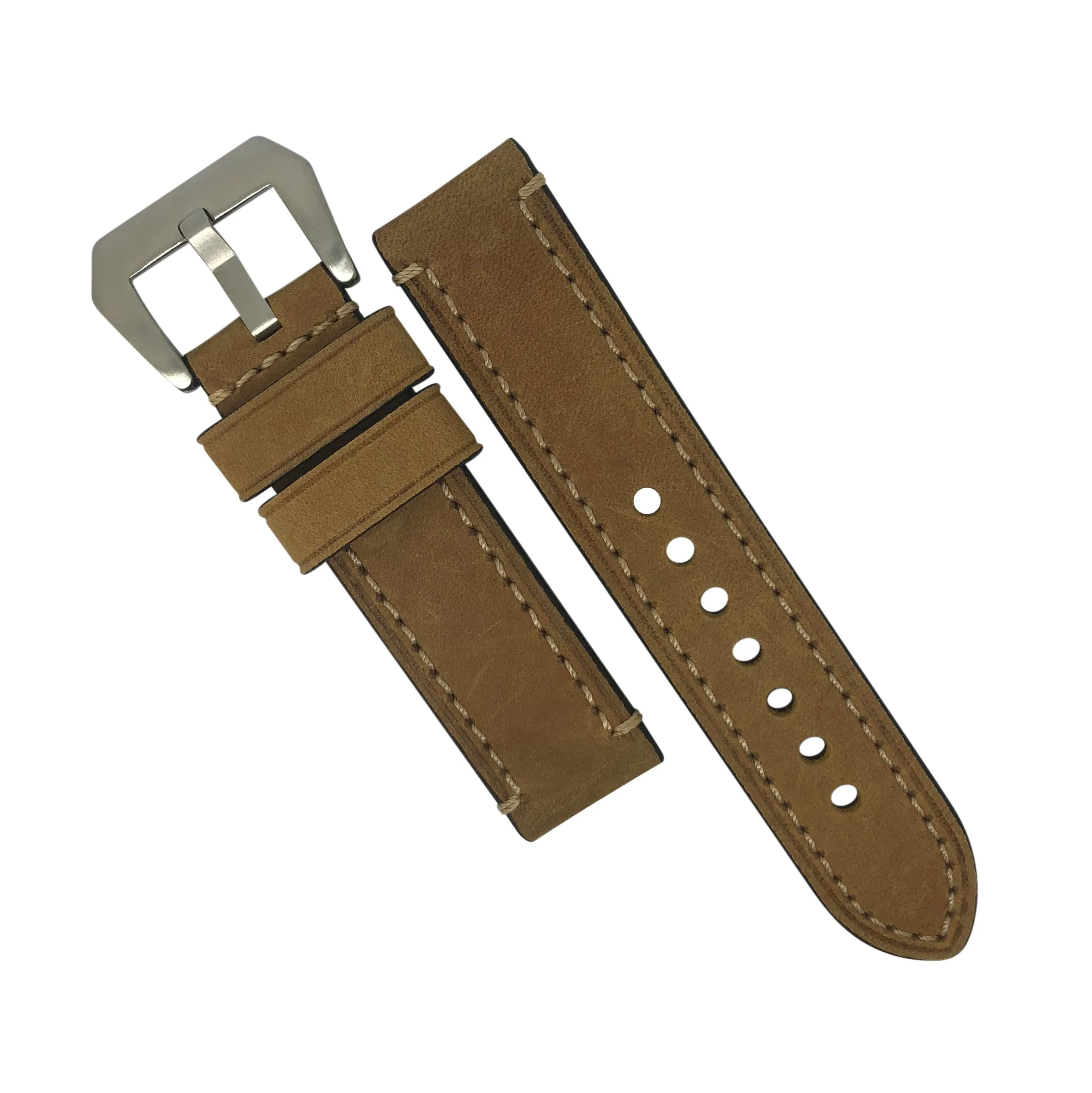 M1 Vintage Leather Watch Strap in Tan