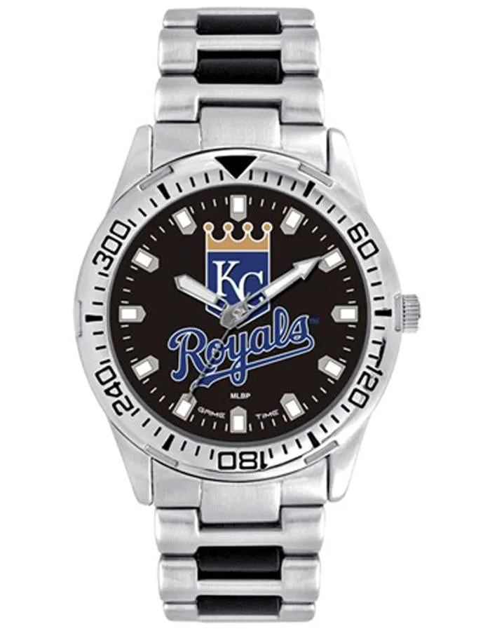 MLB Mens Kansas City Royals Heavy Hitter Watch - Bracelet Strap - Color Logo