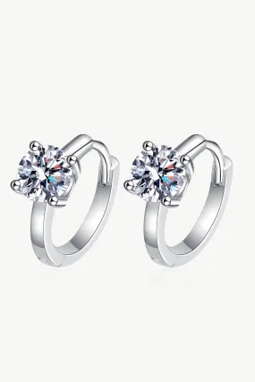 Moissanite 1.0 Ct Huggie Earrings