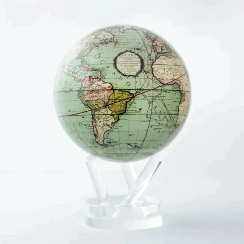 MOVA Solar-Power and Magnetic Driven Globes - Antique Terrestrial Green, 4.5 D