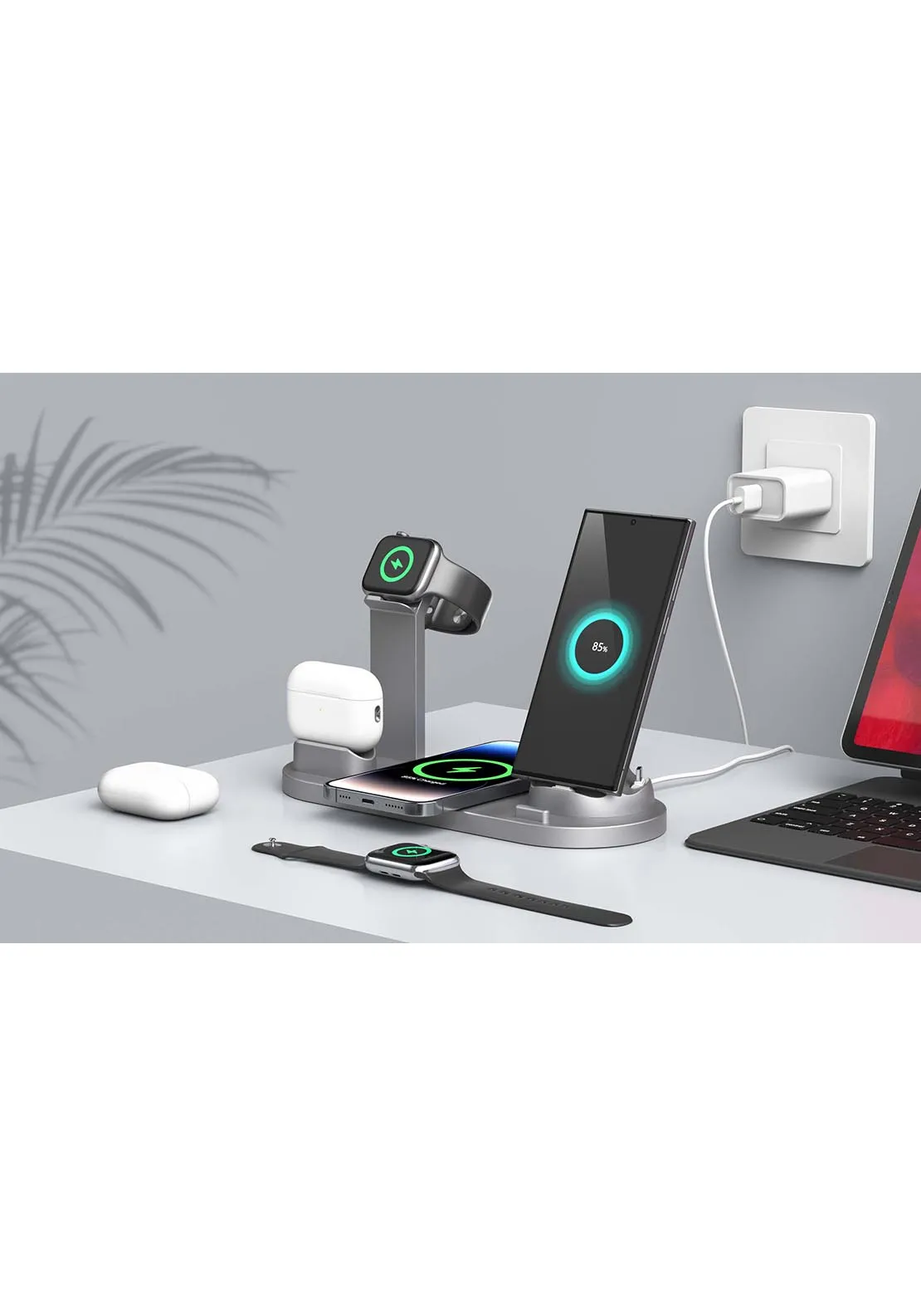 Multi- Docking Station With Qi Wireless