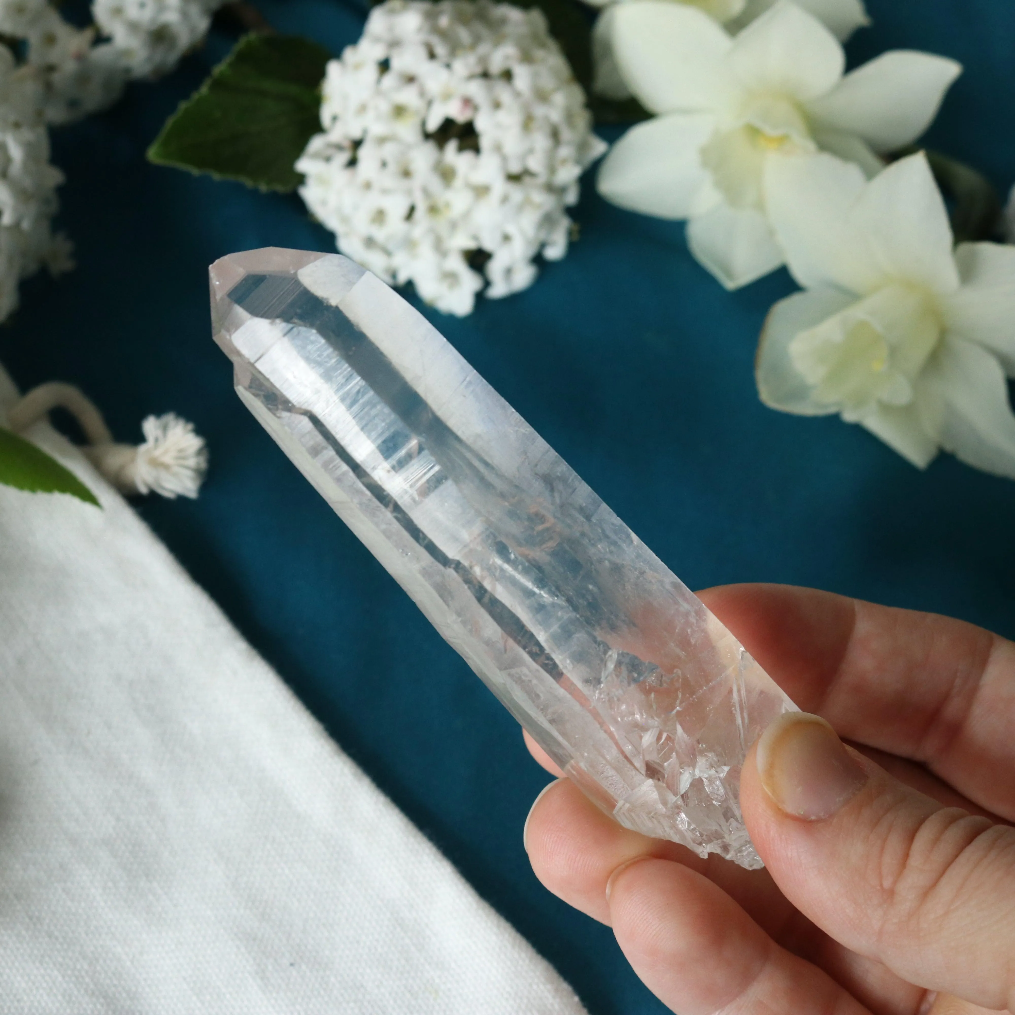 Natural Lemurian Quartz Point from Brazil