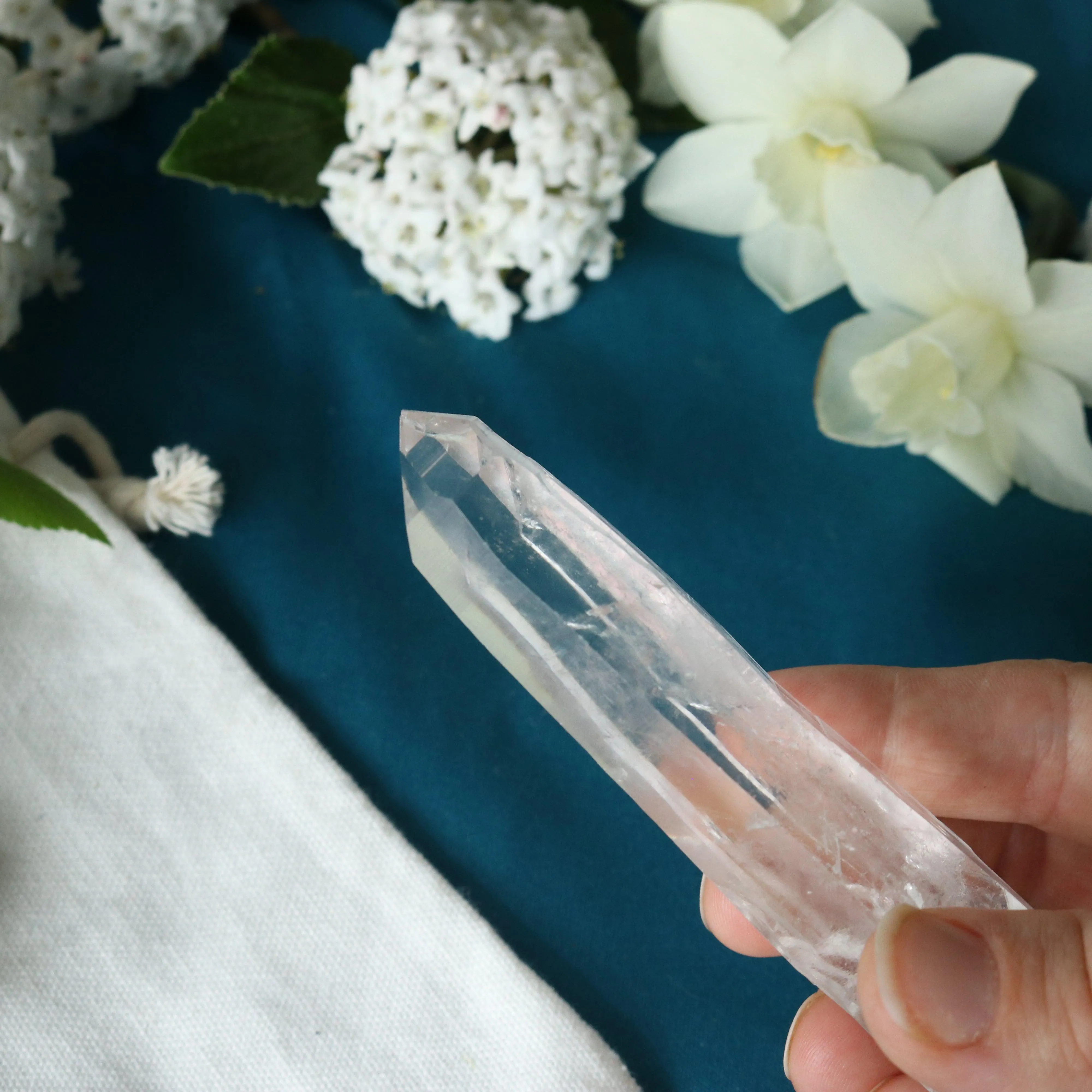 Natural Lemurian Quartz Point from Brazil