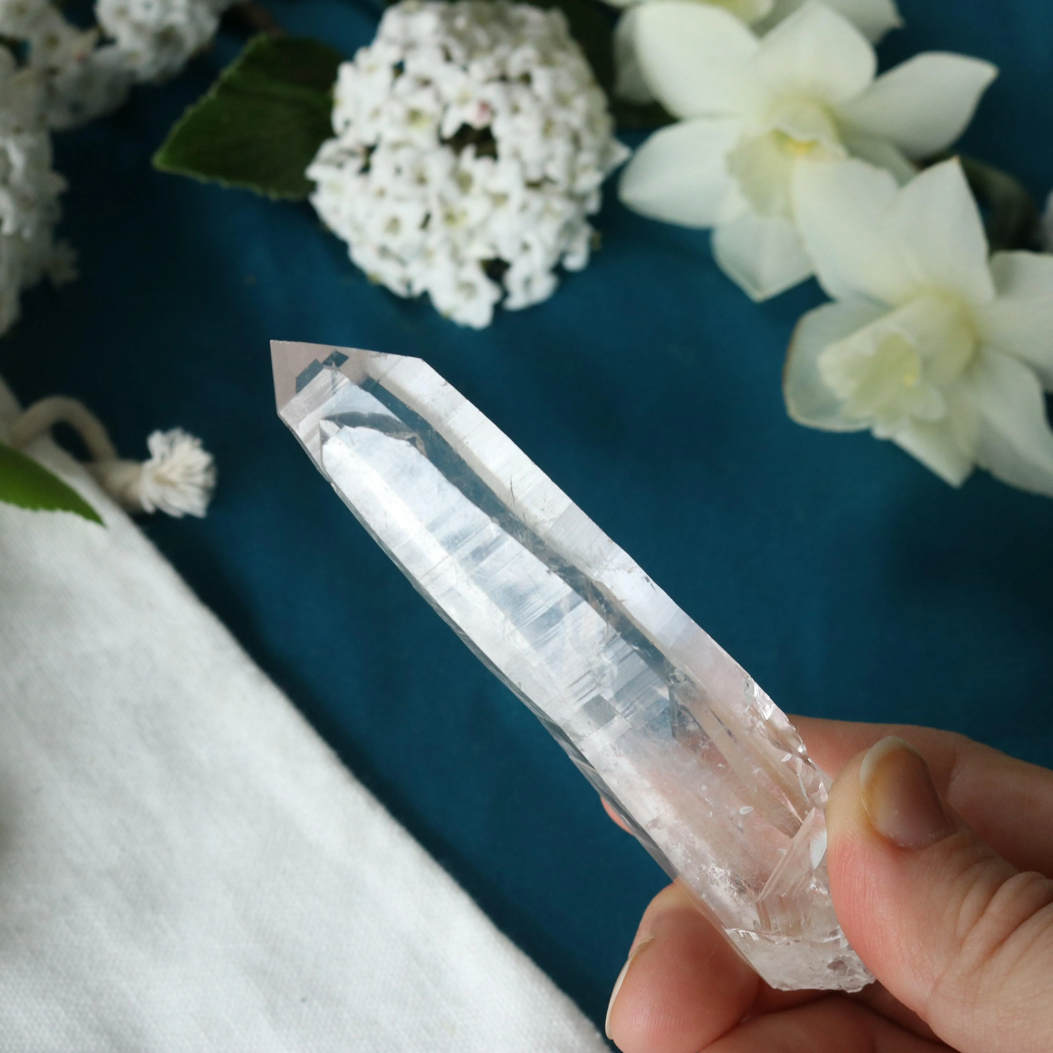 Natural Lemurian Quartz Point from Brazil