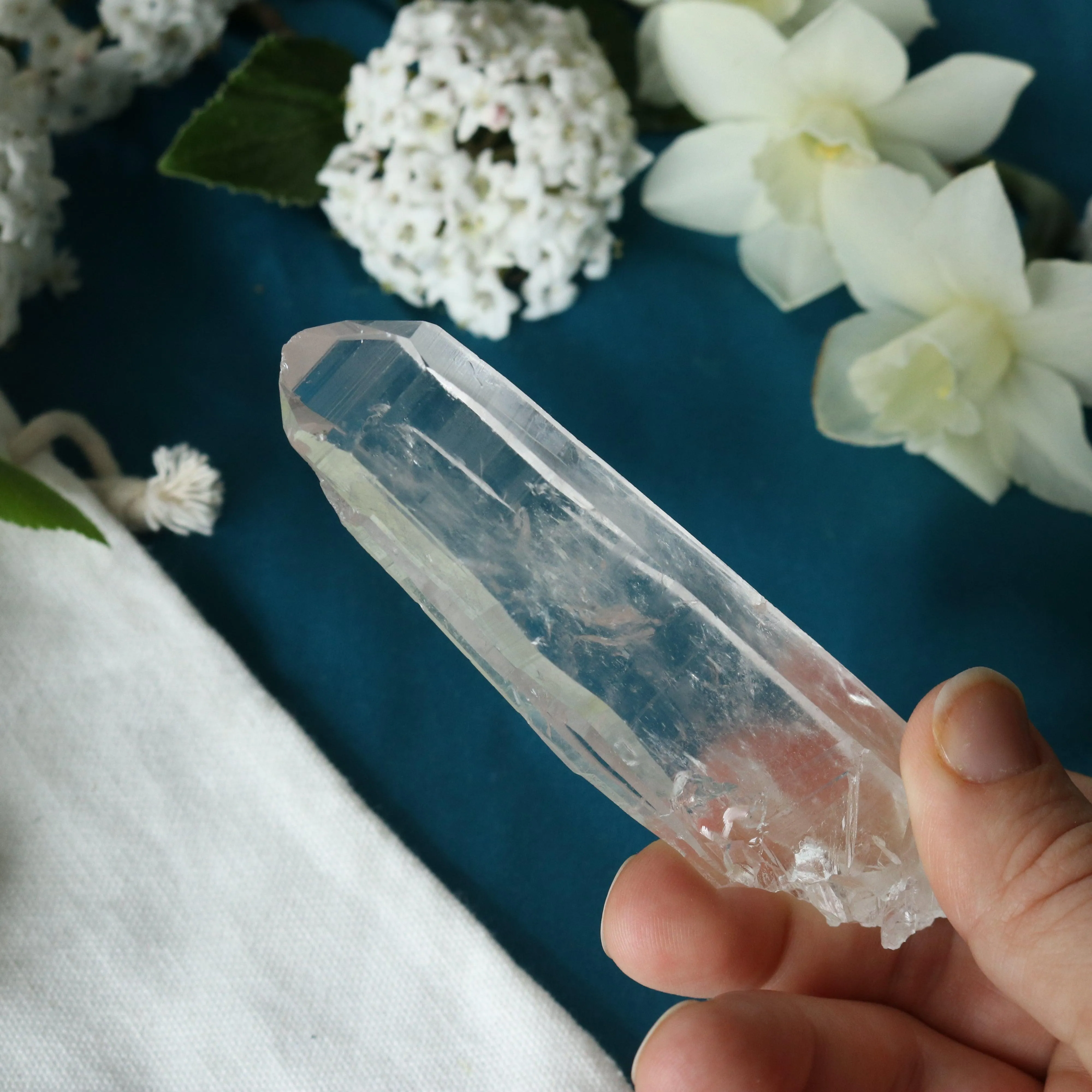 Natural Lemurian Quartz Point from Brazil