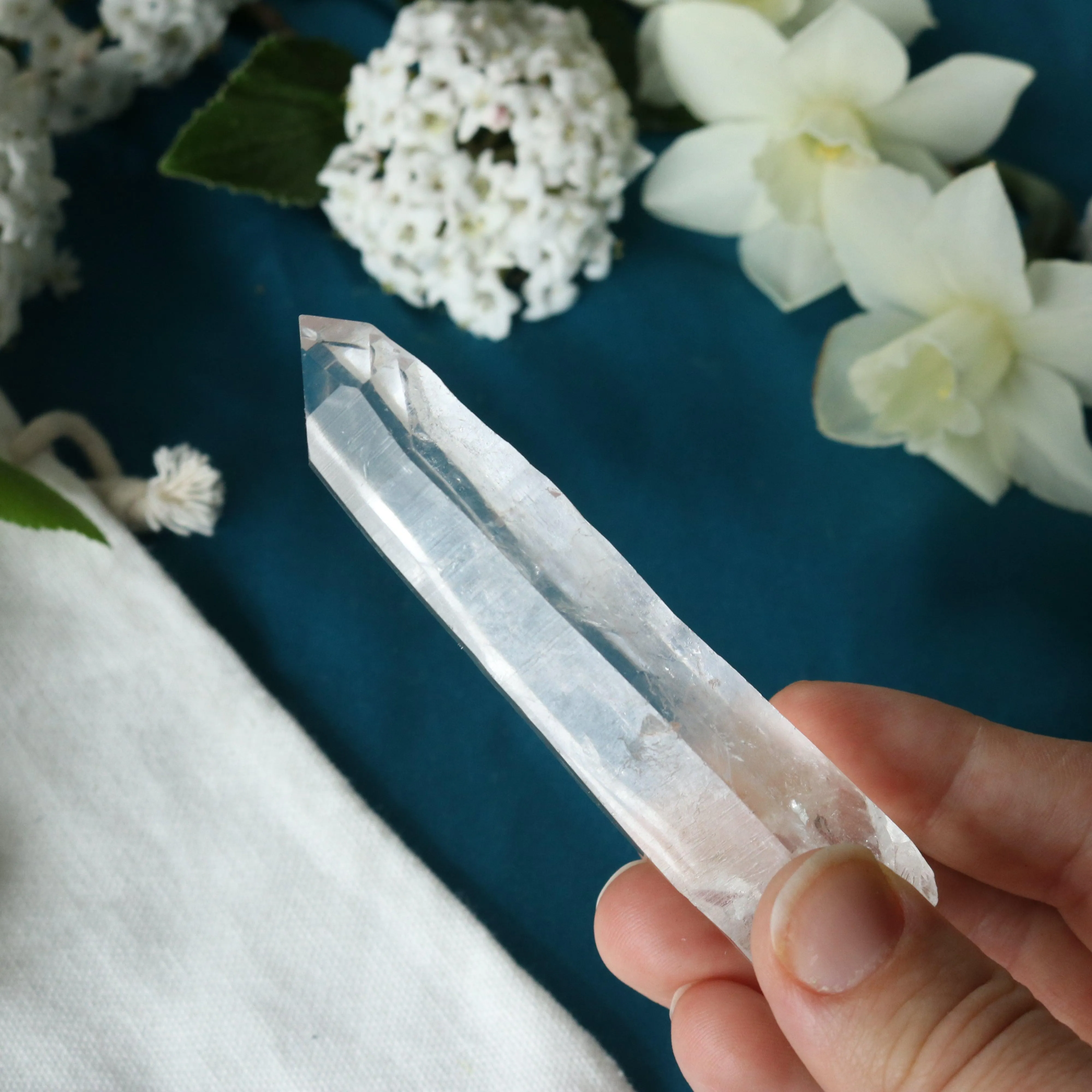 Natural Lemurian Quartz Point from Brazil