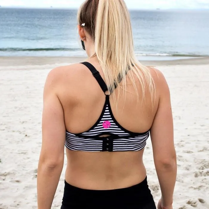 Nursing Sports Bra - FIT2FEED Stripe