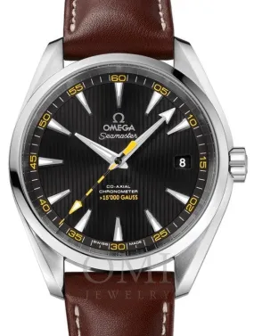 OMEGA SEAMASTER AQUA TERRA 150M CO-AXIAL CHRONOMETER 15000 GAUSS 41.5MM STAINLESS STEEL 231.12.42.21.01.001 BROWN DIAL LEATHER STRAP