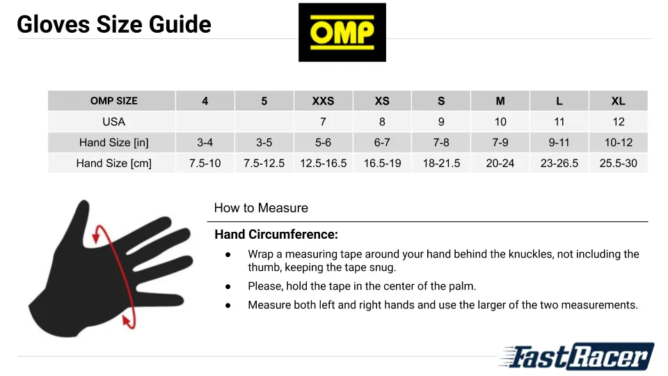 OMP KS-3 Youth Kart Gloves