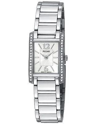 Pulsar Ladies Crystal Jewelry Watch - Silver/White Dial - Stainless Steel