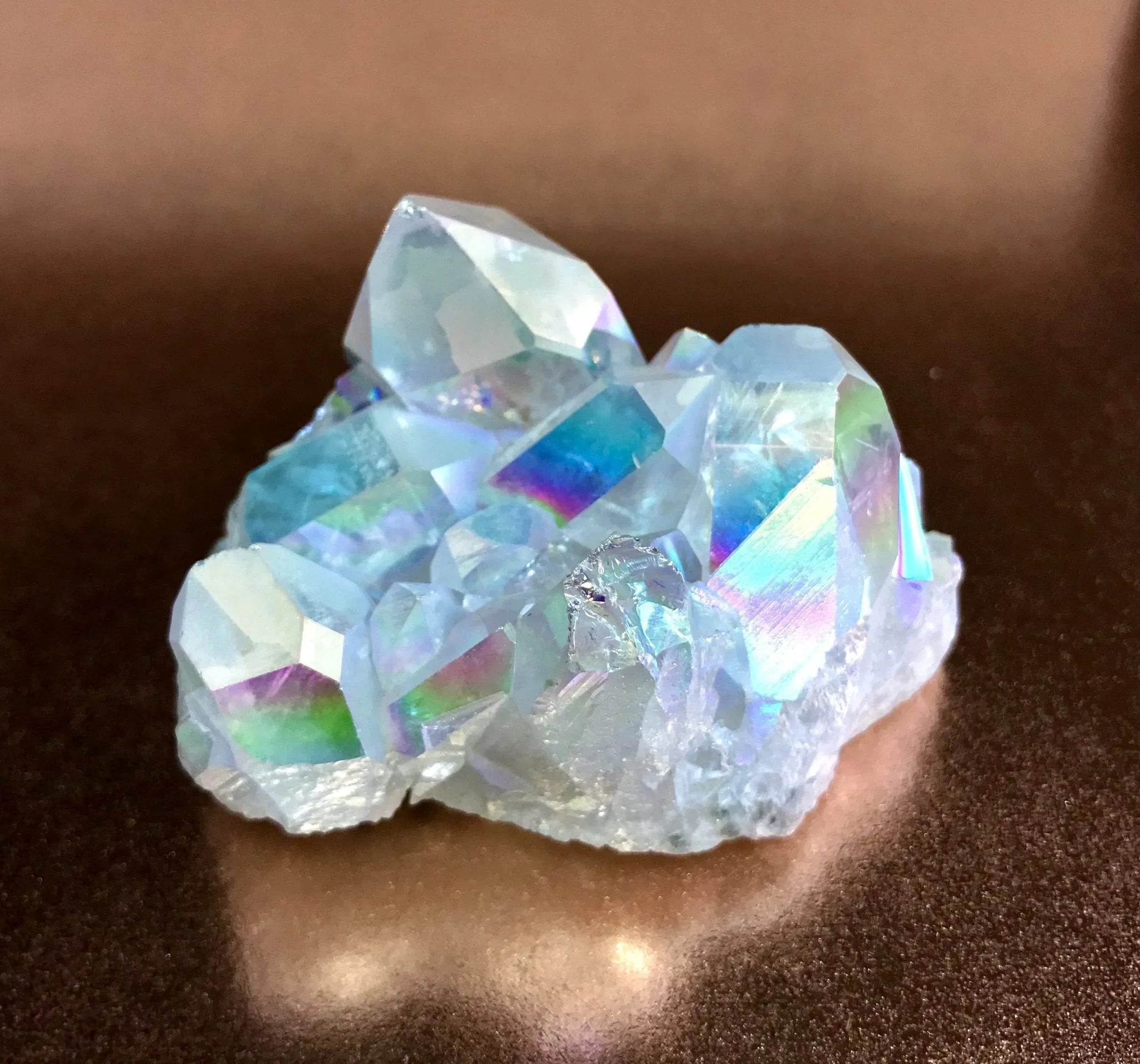 Rainbow Quartz Crystal Cluster