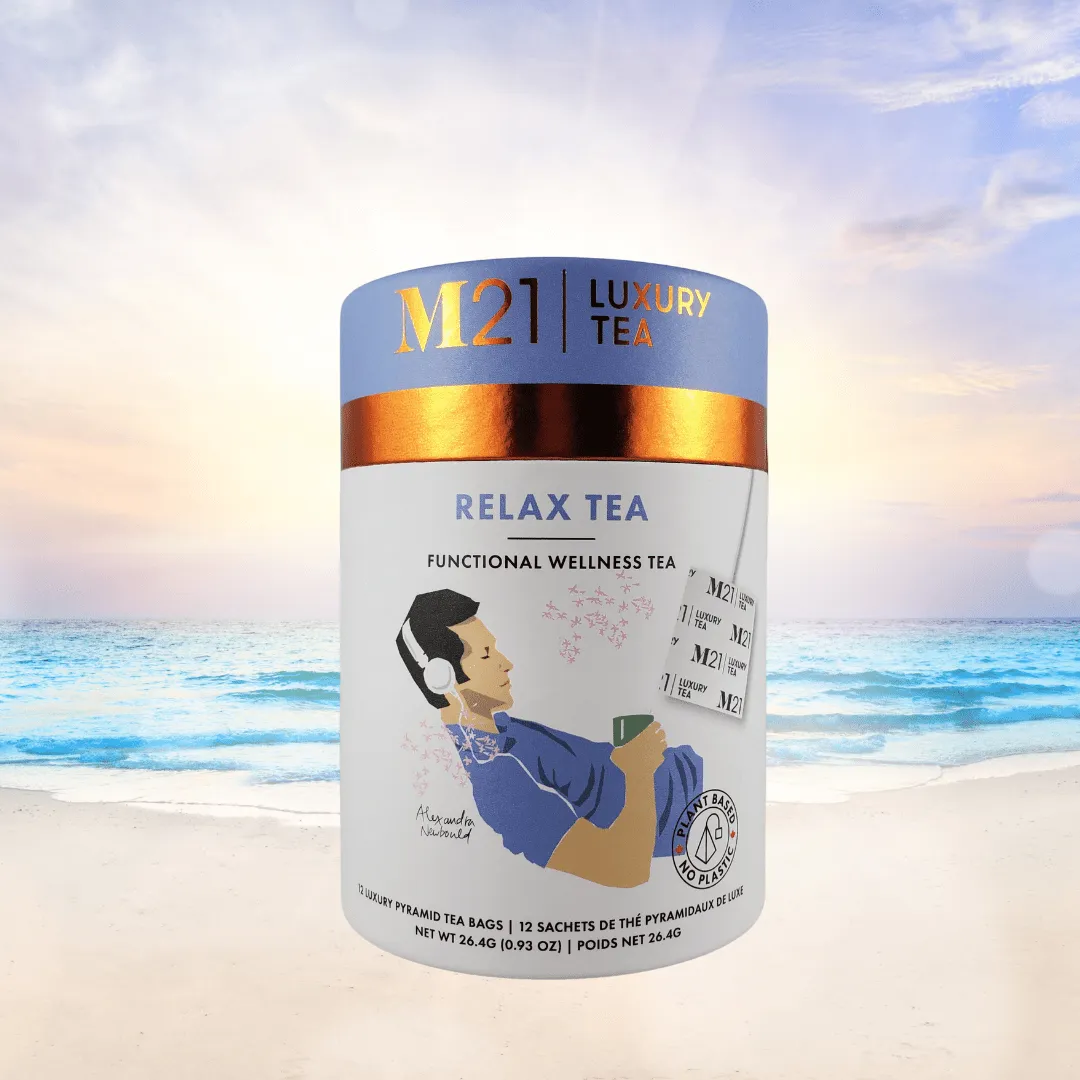 Relax Luxury Tea - Organic Herbal tea - 12ct Canister