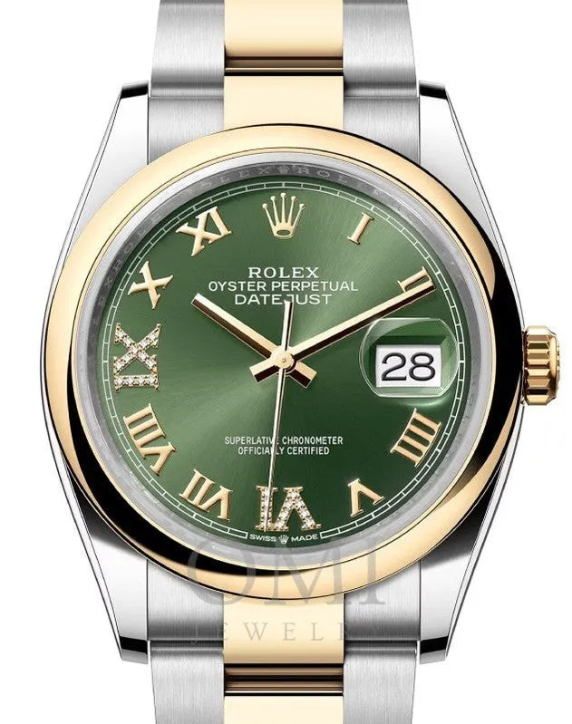 Rolex Datejust 126203 - 36MM Stainless Steel And Yellow Gold Watch With Two Tone Oyster Bracelet