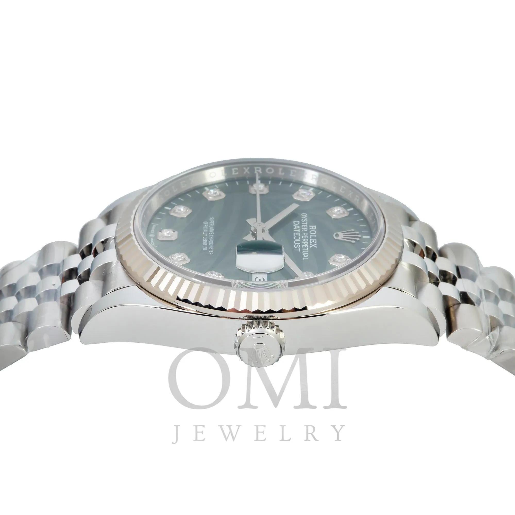 Rolex Datejust 126234 36MM Green Dial With White Gold Case And Stainless Steel Jubilee Bracelet