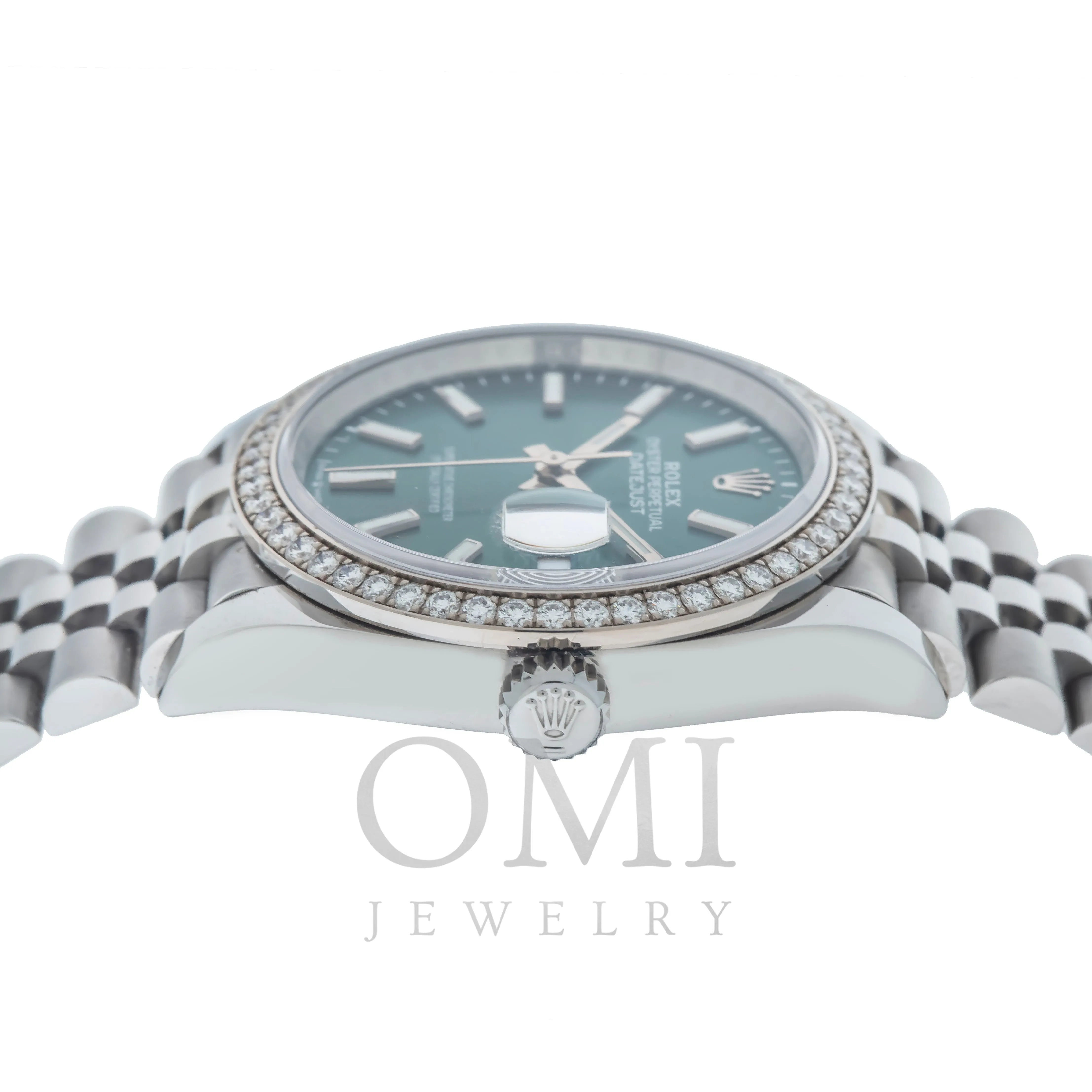 Rolex Datejust 126284RBR 36MM Green Dial With Diamond Bezel