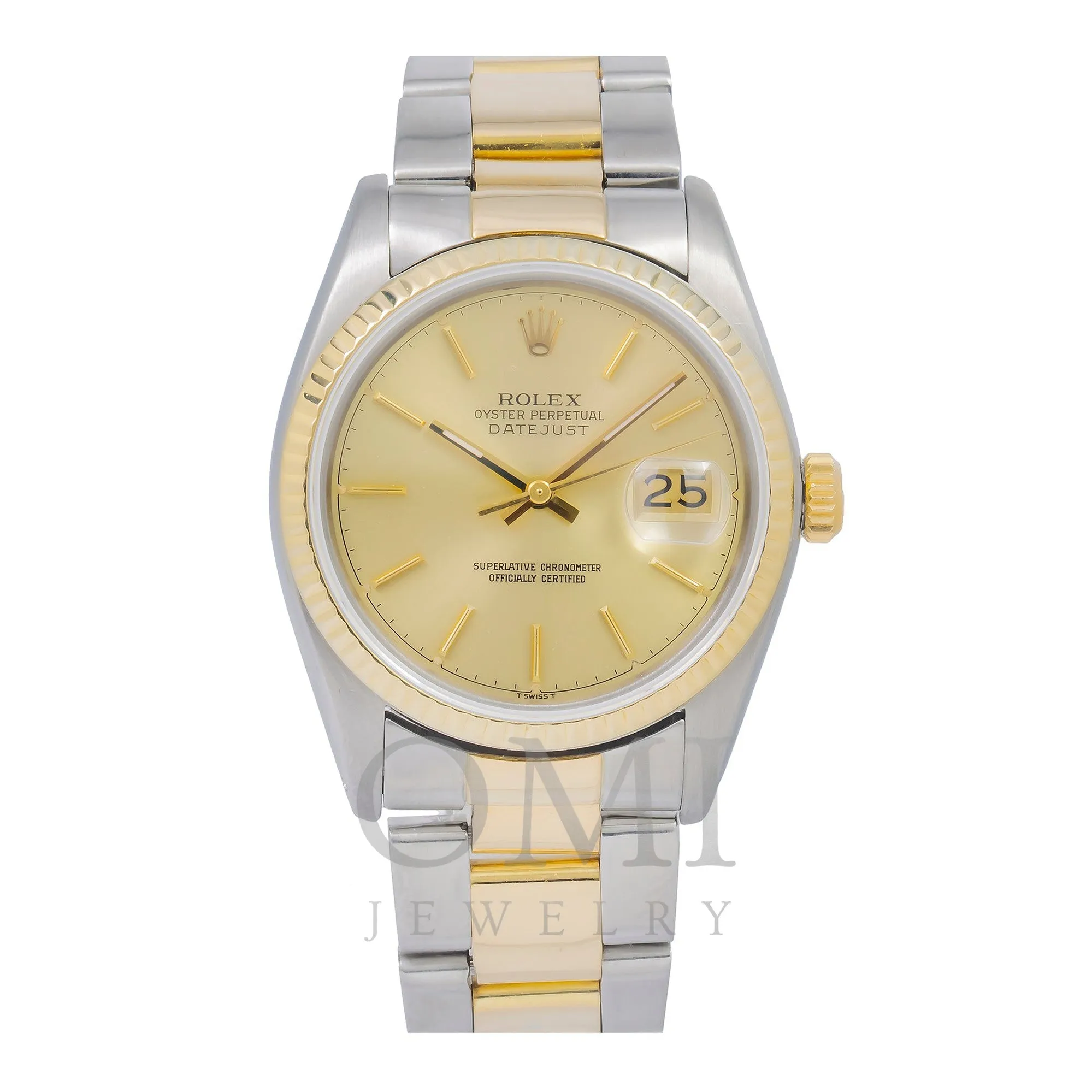 Rolex Datejust 16013 36MM Champagne Dial With Two Tone Oyster Bracelet