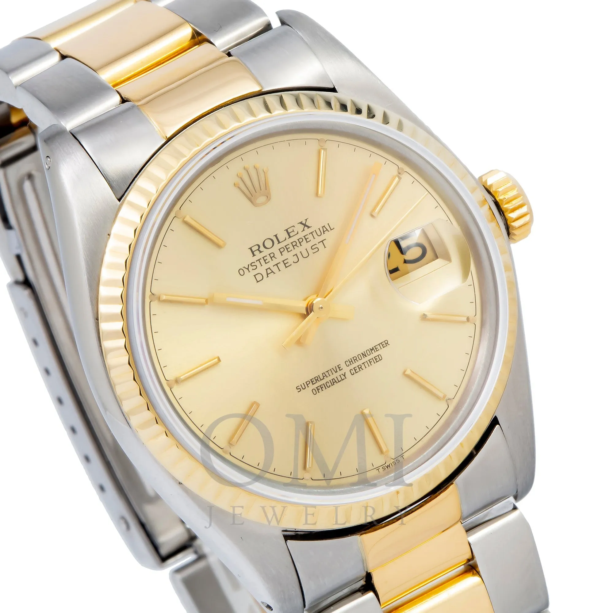 Rolex Datejust 16013 36MM Champagne Dial With Two Tone Oyster Bracelet