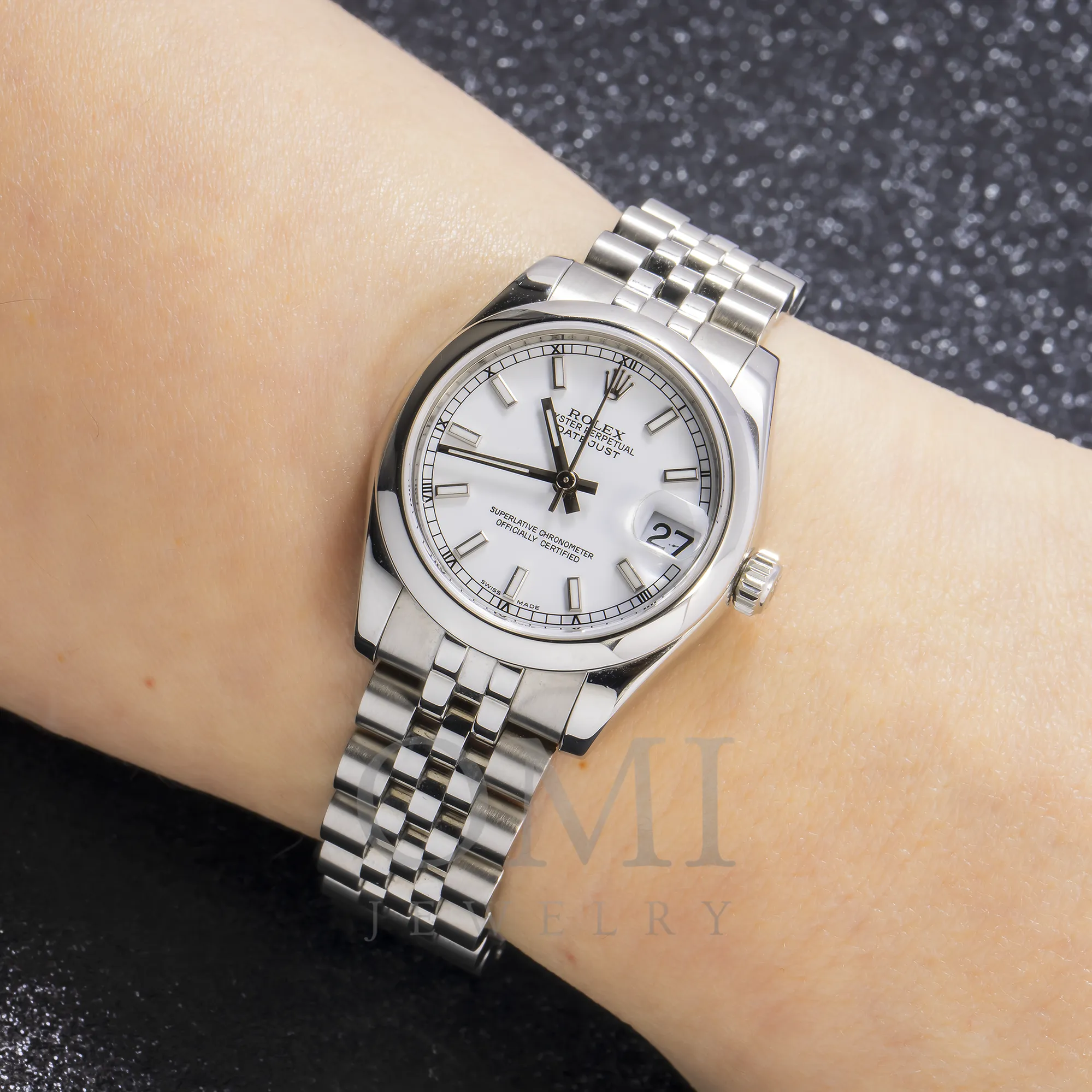 ROLEX DATEJUST 178240 31MM WHITE DIAL WITH STAINLESS STEEL JUBILEE BRACELET