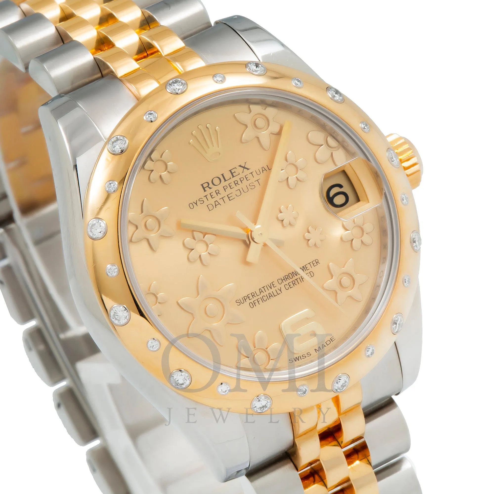 Rolex Datejust 178343 31MM Champagne Flower Dial With Two Tone Jubilee Bracelet