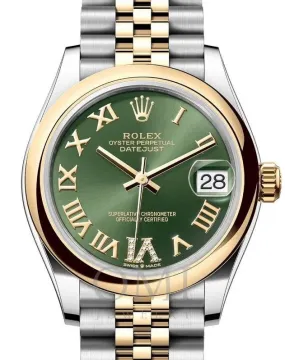 Rolex Datejust 278243 31mm Stainless Steel and Yellow Gold Watch With 2 Tone Jubilee Bracelet And Yellow Gold Domed Bezel