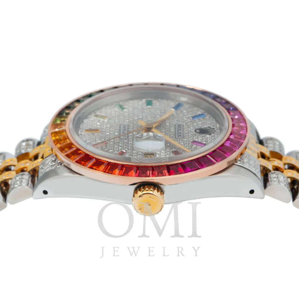 Rolex Datejust 36MM Rainbow Diamond Dial With Two-Tone Jubilee Bracelet